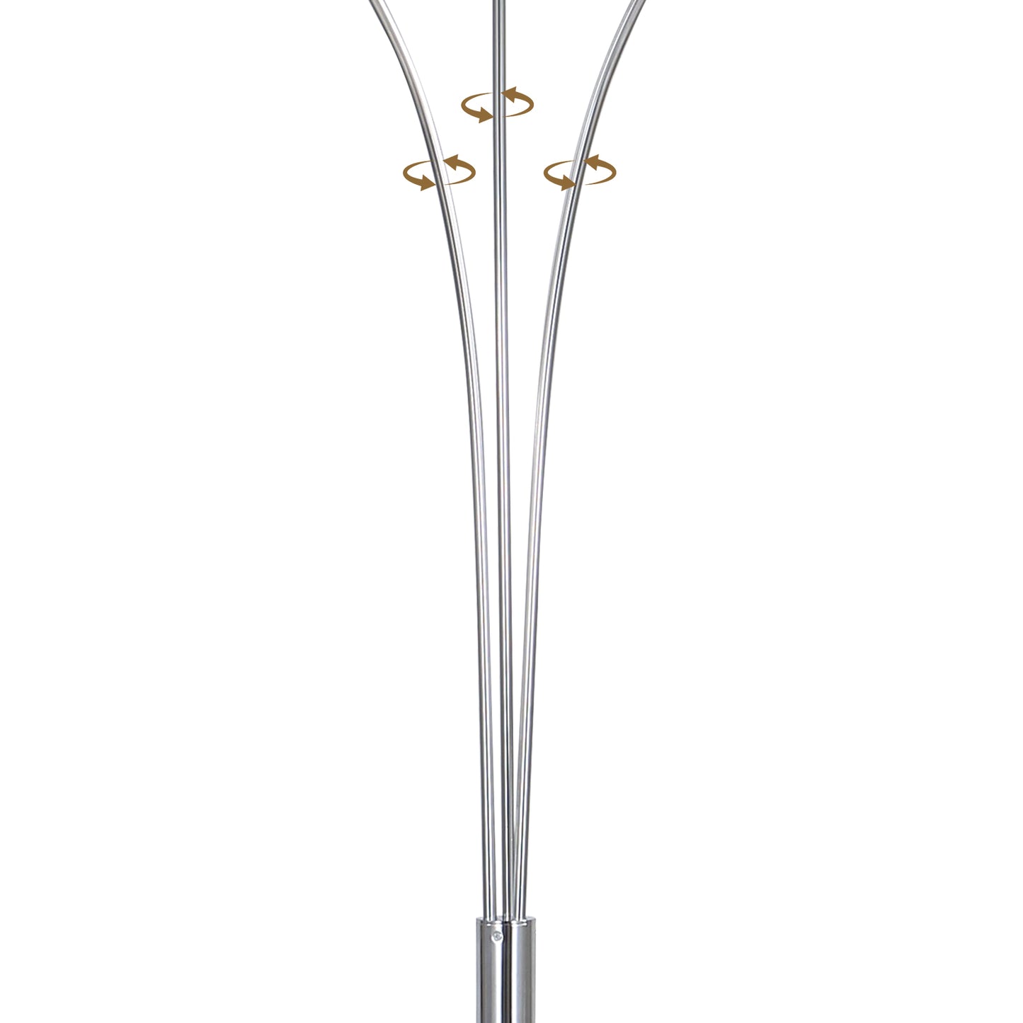 Brio 90" 3-Light Modern Crystal Arc Floor Lamp