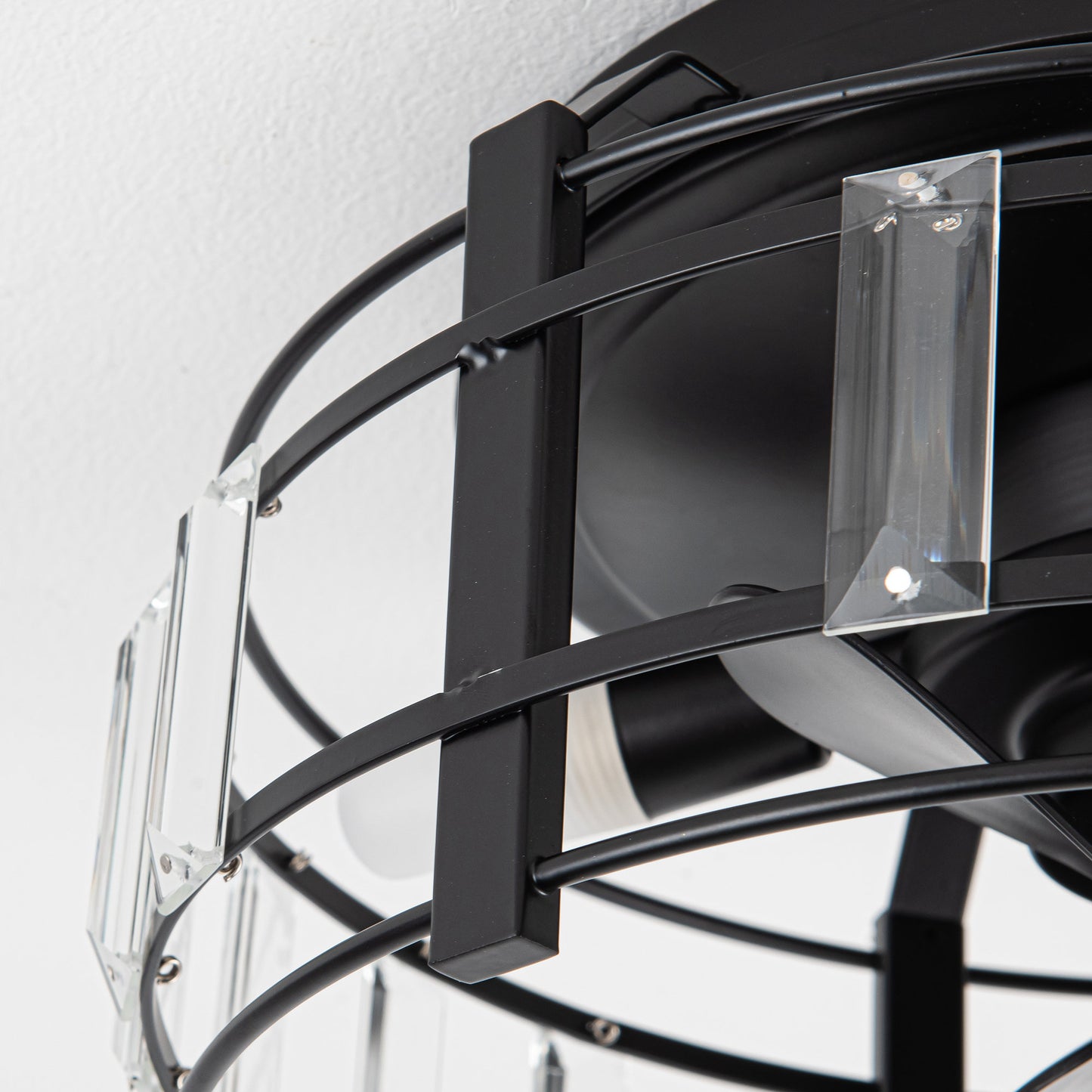 13" 3-Light 3-Blade Modern Crystal Ceiling Fan with Light