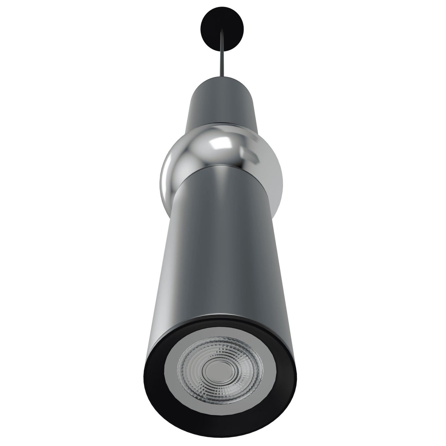 Cicada 1-Light Grey With Chrome Pendant Light