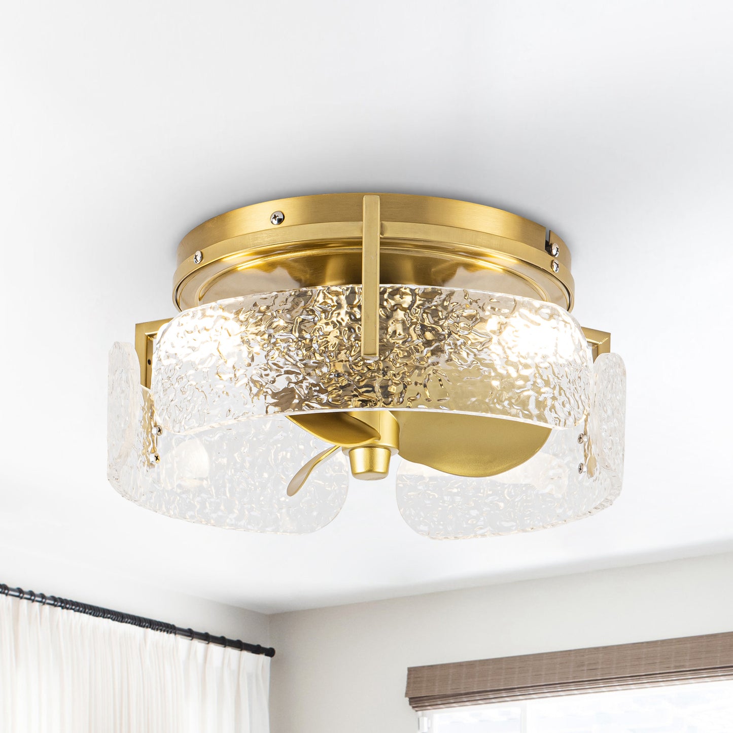 13" 3-Blade 3-Light Modern Ceiling Fan with Light