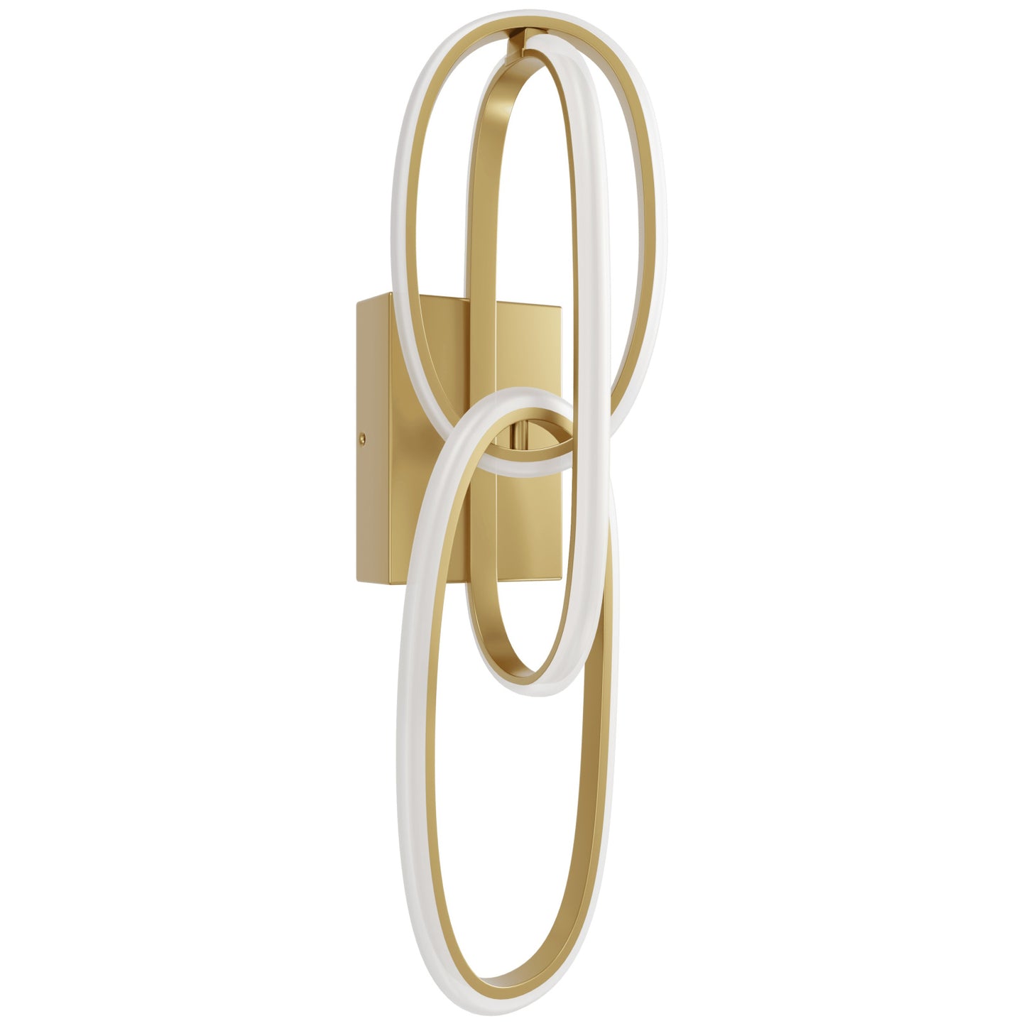 Circa Modern Gold Looping 2 Ring LED Wall Sconce