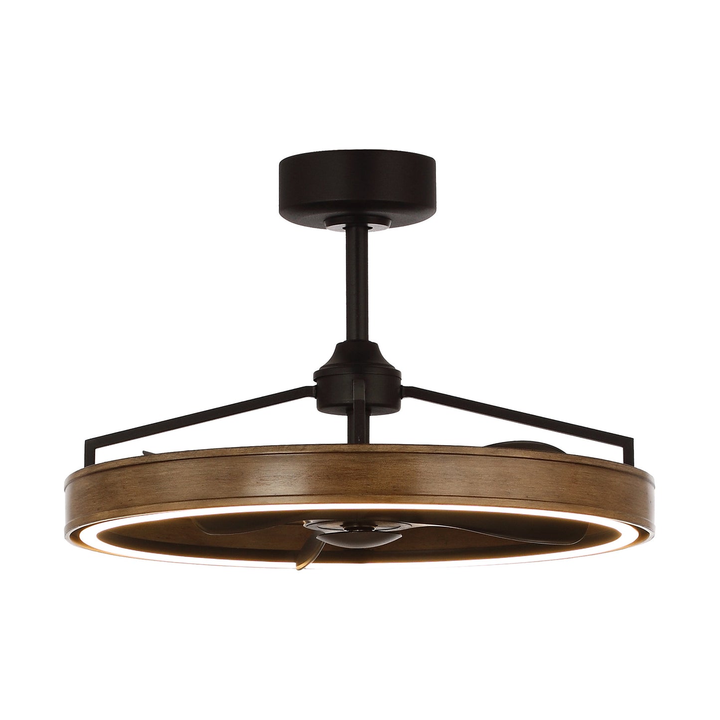 27" Farmhouse Fandelier Ceiling Fan with LED Light