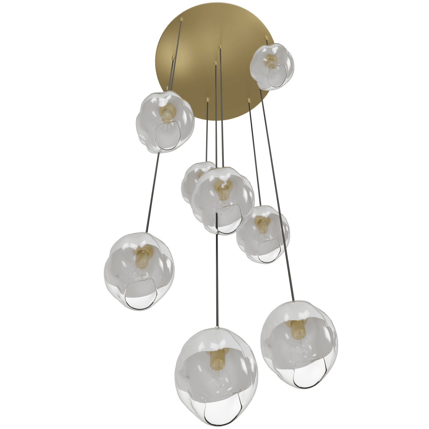 Sonoma Ave 9-Light White & Clear Globe Pendant Light