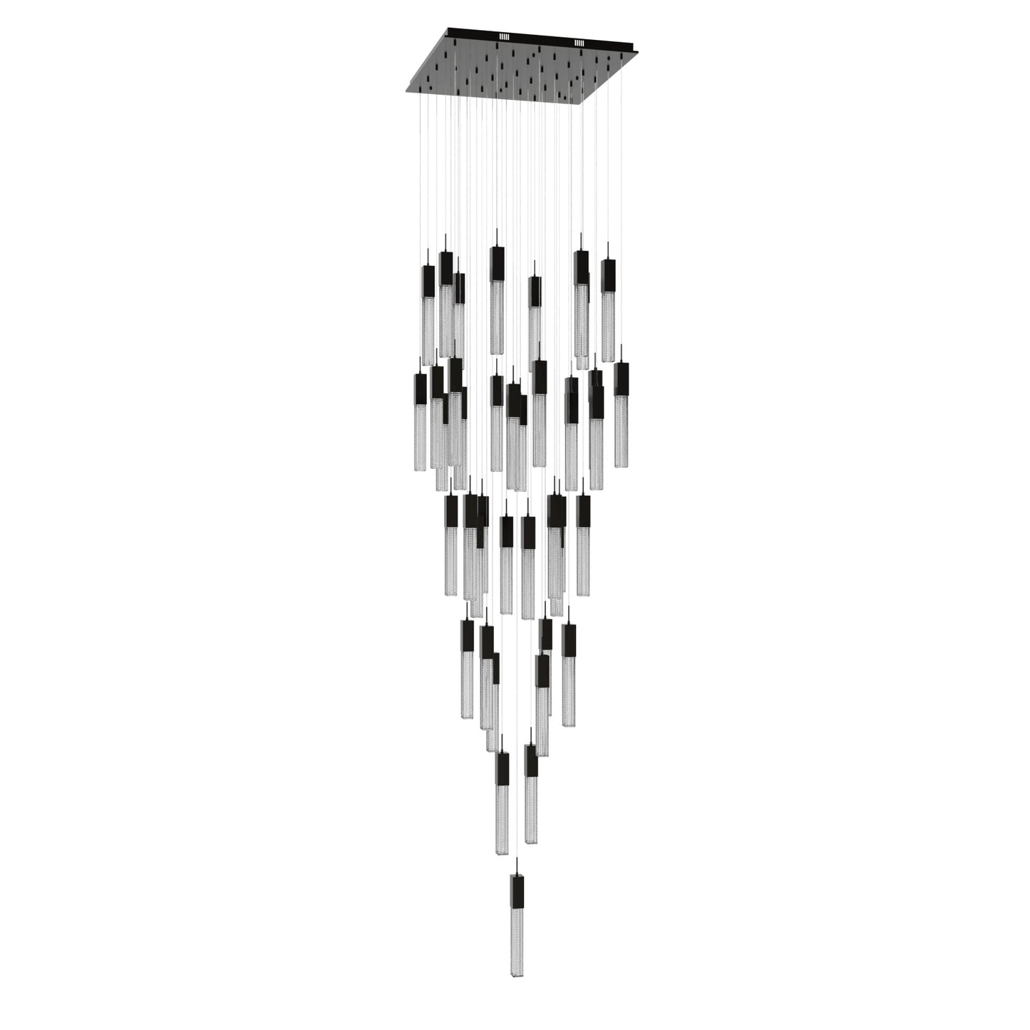 Boa 41-Light LED Dark Bronze Studded Glass Pendant Light