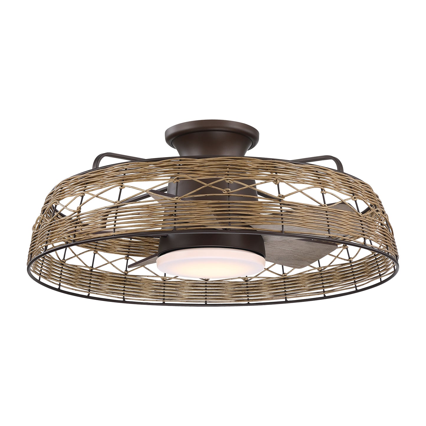 27" 5-Blade Rustic Farmhouse Ceiling Fan with Light