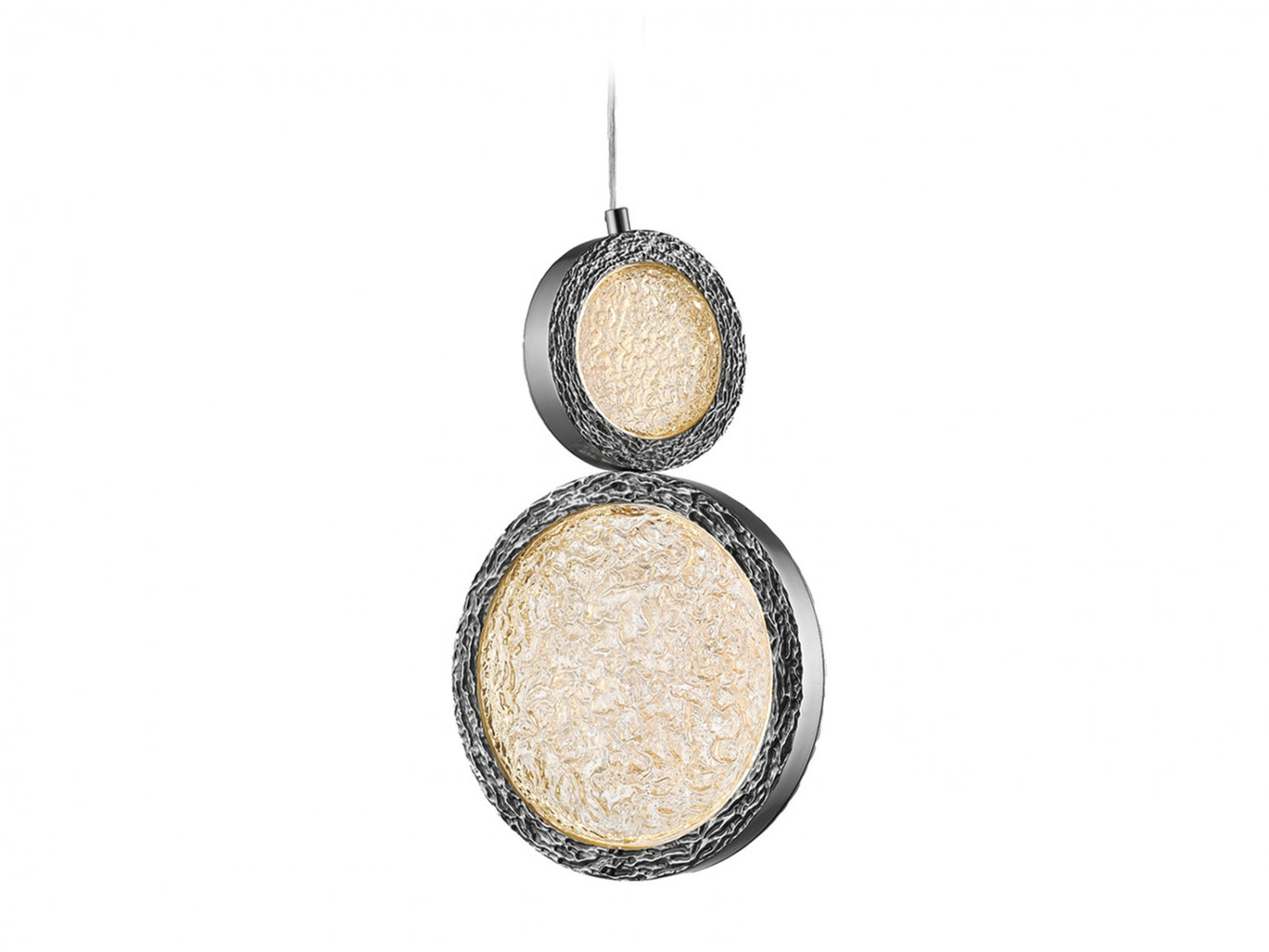 Bottega 2-Light Polished Nickel Round Ring Pendant Light