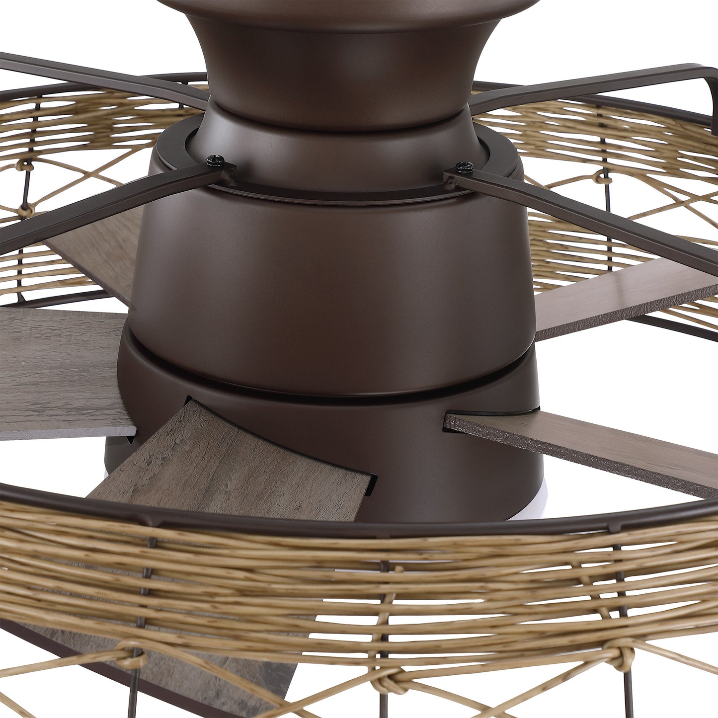 27" 5-Blade Rustic Farmhouse Ceiling Fan with Light