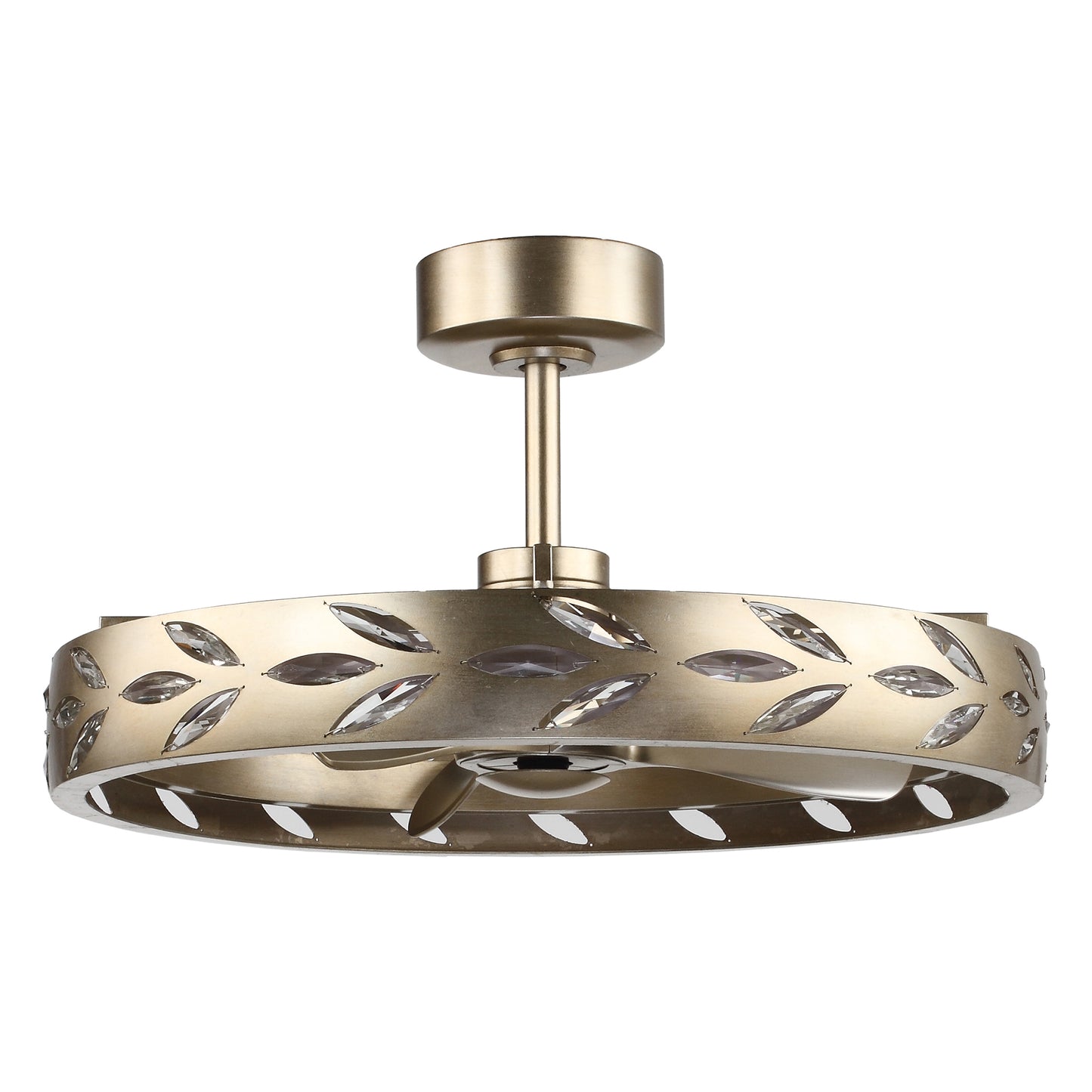 29" Perimost Modern Gold Crystal LED Ceiling Fan