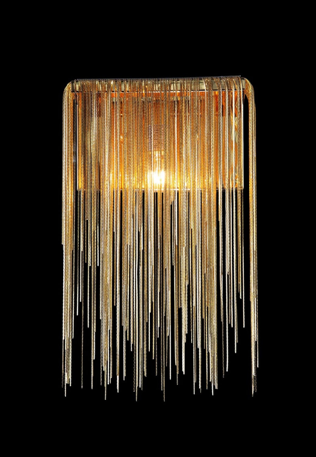 Fountain Ave Gold Statement Chain Wall Sconce