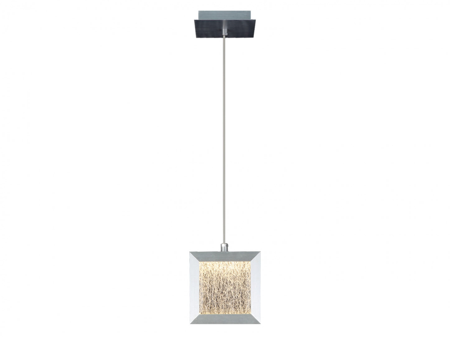Brentwood 1-Light 6" Brushed Aluminum Pendant Light