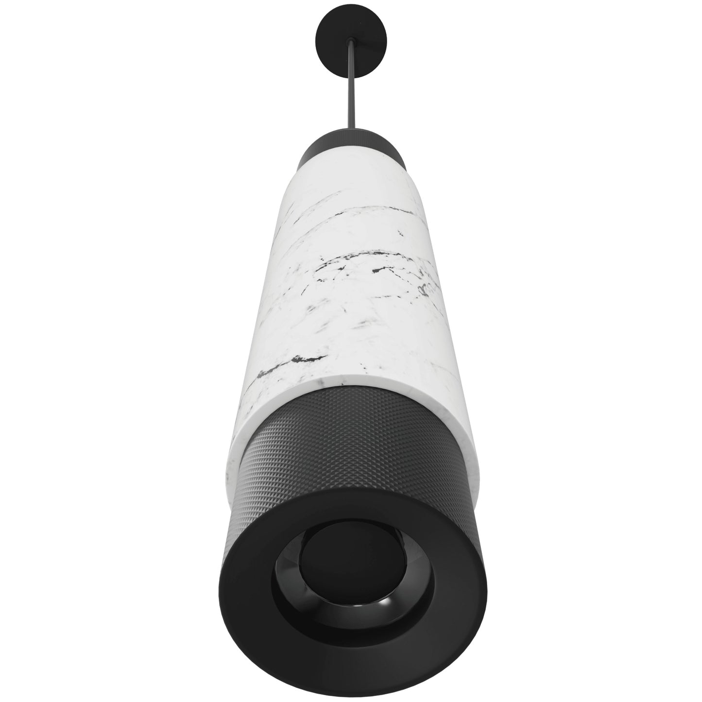 Cicada 1-Light White Marble Pendant Light