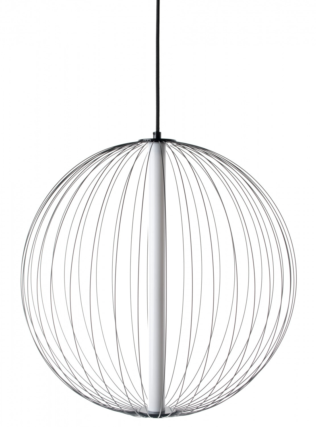 Delano 24" 1-Light Black Wire Round Pendant Light