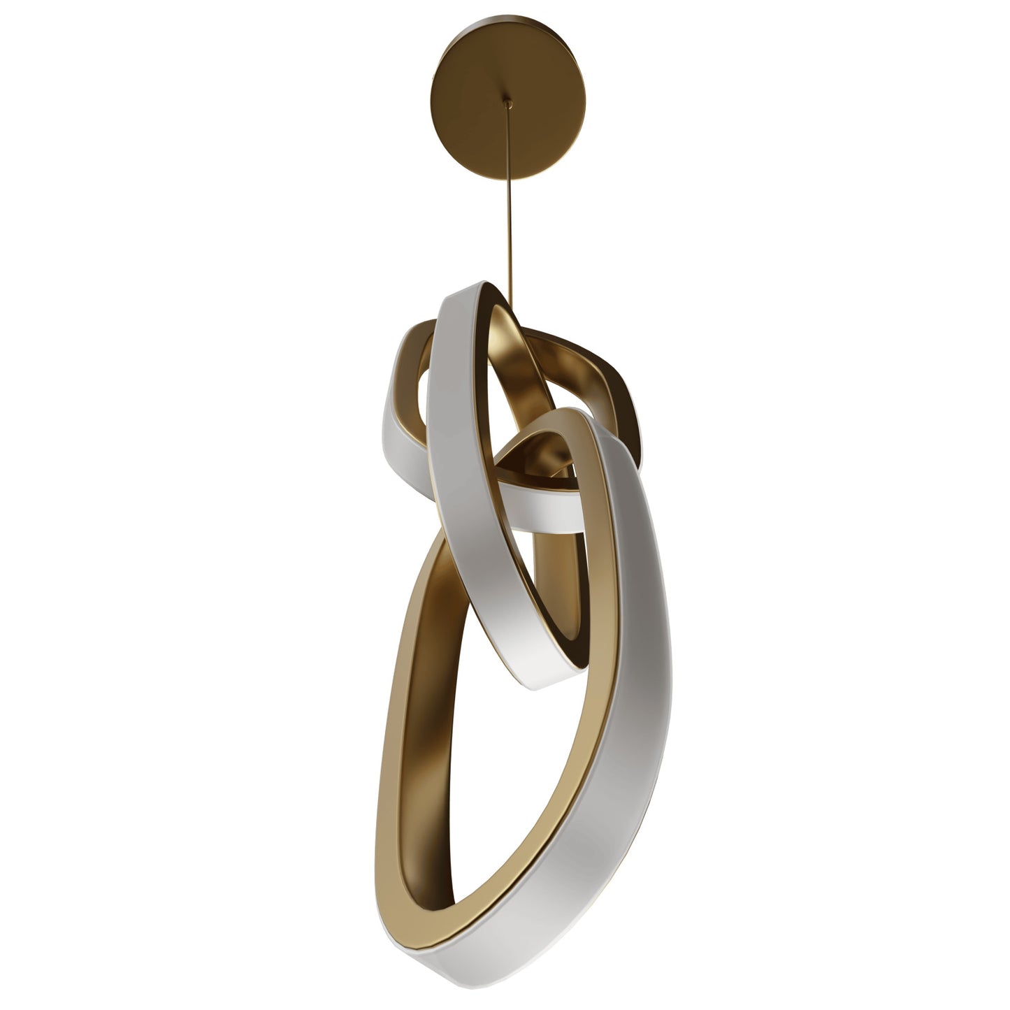 Circa Modern Gold Looping 3 Ring LED Pendant Light