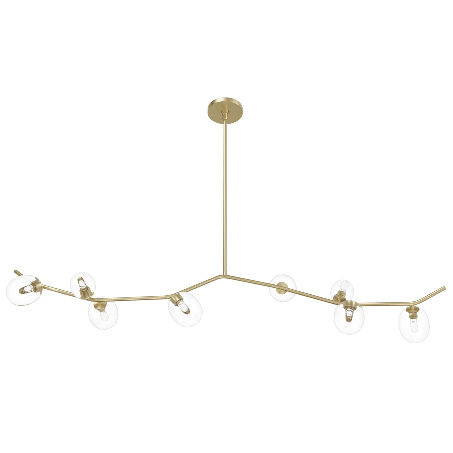 Hampton 8-Light Brushed Brass with Clear Glass Chandelier