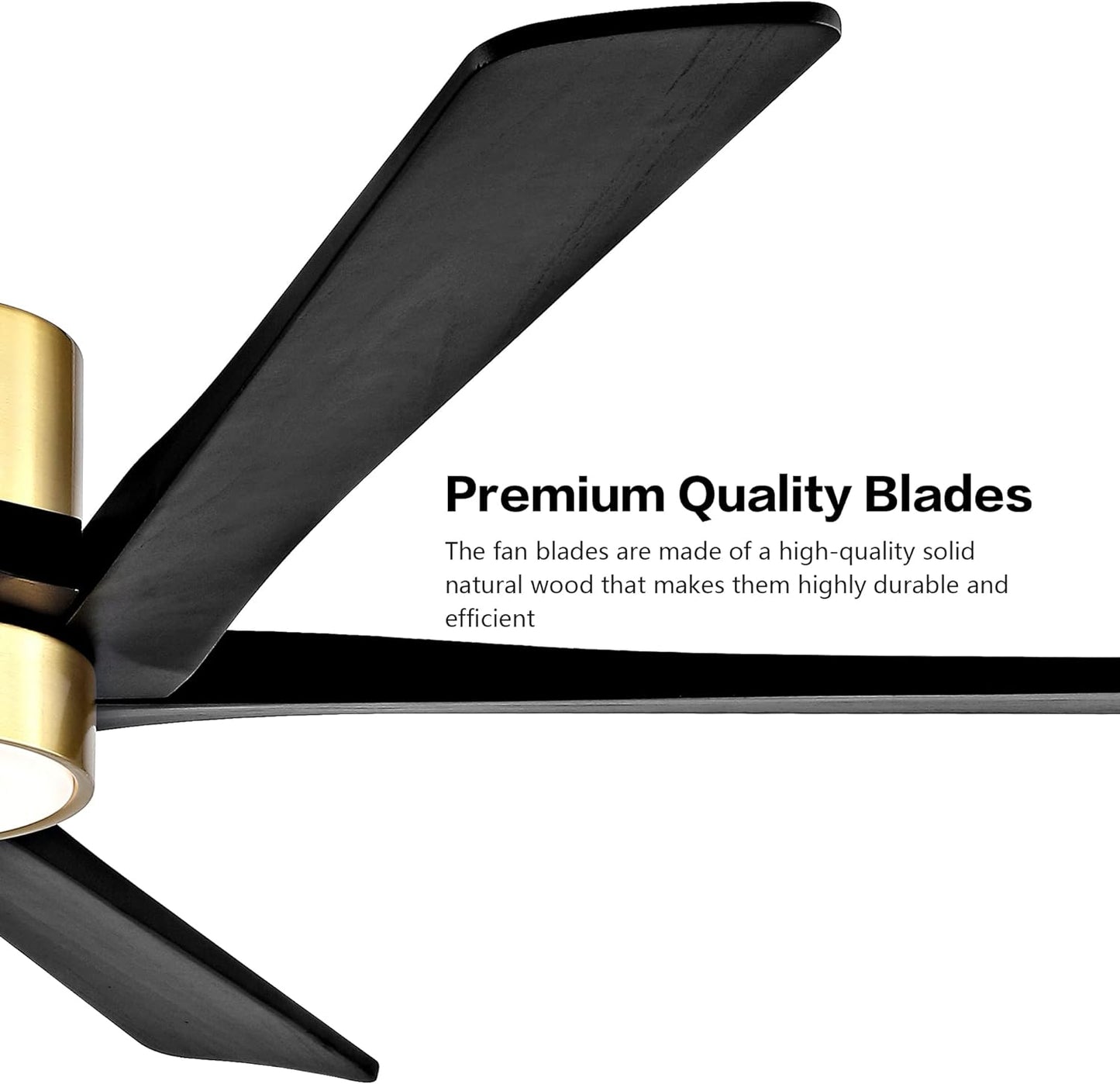 AeroBlade 54" 5-Blade 6-Speed Black & Gold Ceiling Fan with Light