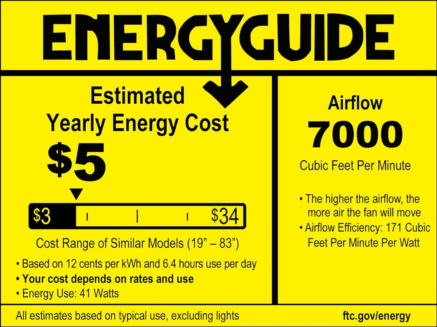 AeroBlade 64" 5-Blade 6-Speed White & Gold Ceiling Fan with Light