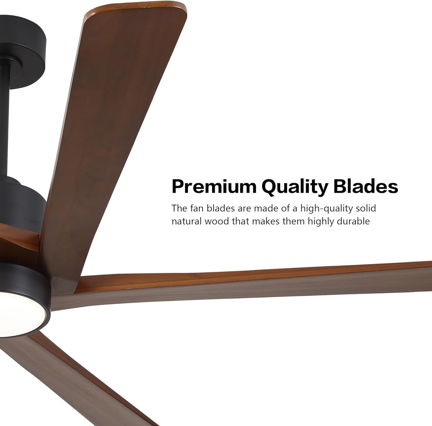 AeroBlade 72" 5-Blade 6-Speed Walnut & Black Ceiling Fan with Light