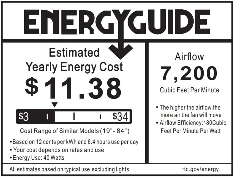 AeroBlade 72" 5-Blade 6-Speed Walnut & Black Ceiling Fan with Light