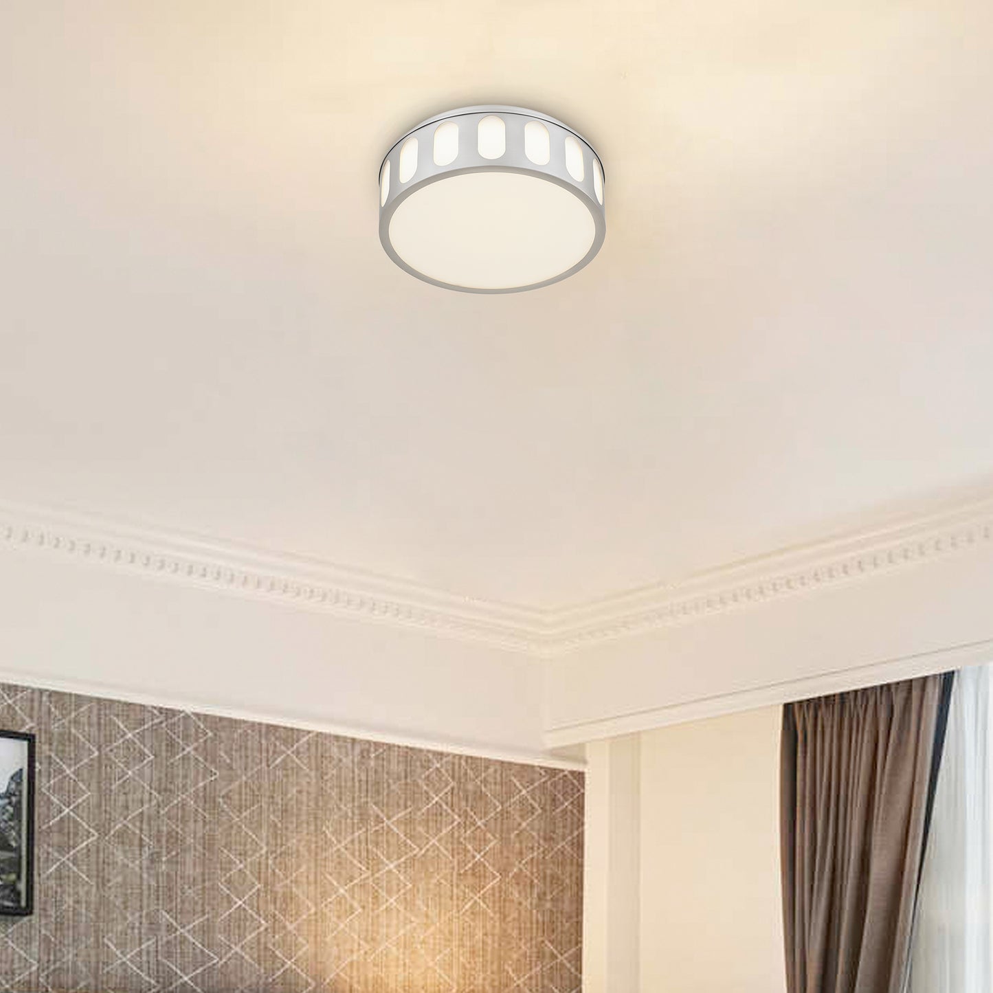 Bantom 11" Brushed Nickel LED Flush Mount Ceiling Light