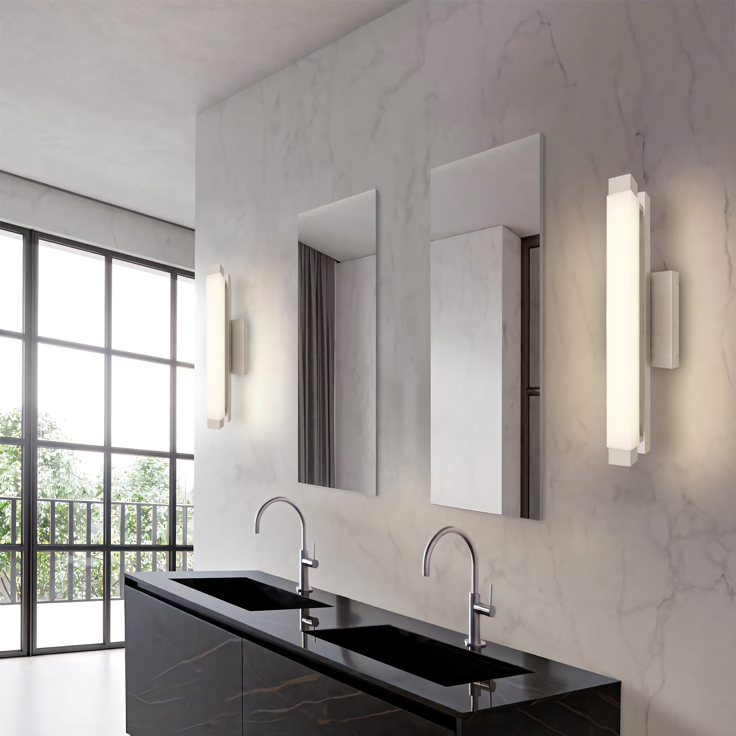 Serenity 20" Brushed Nickel LED Bathroom Vanity Light