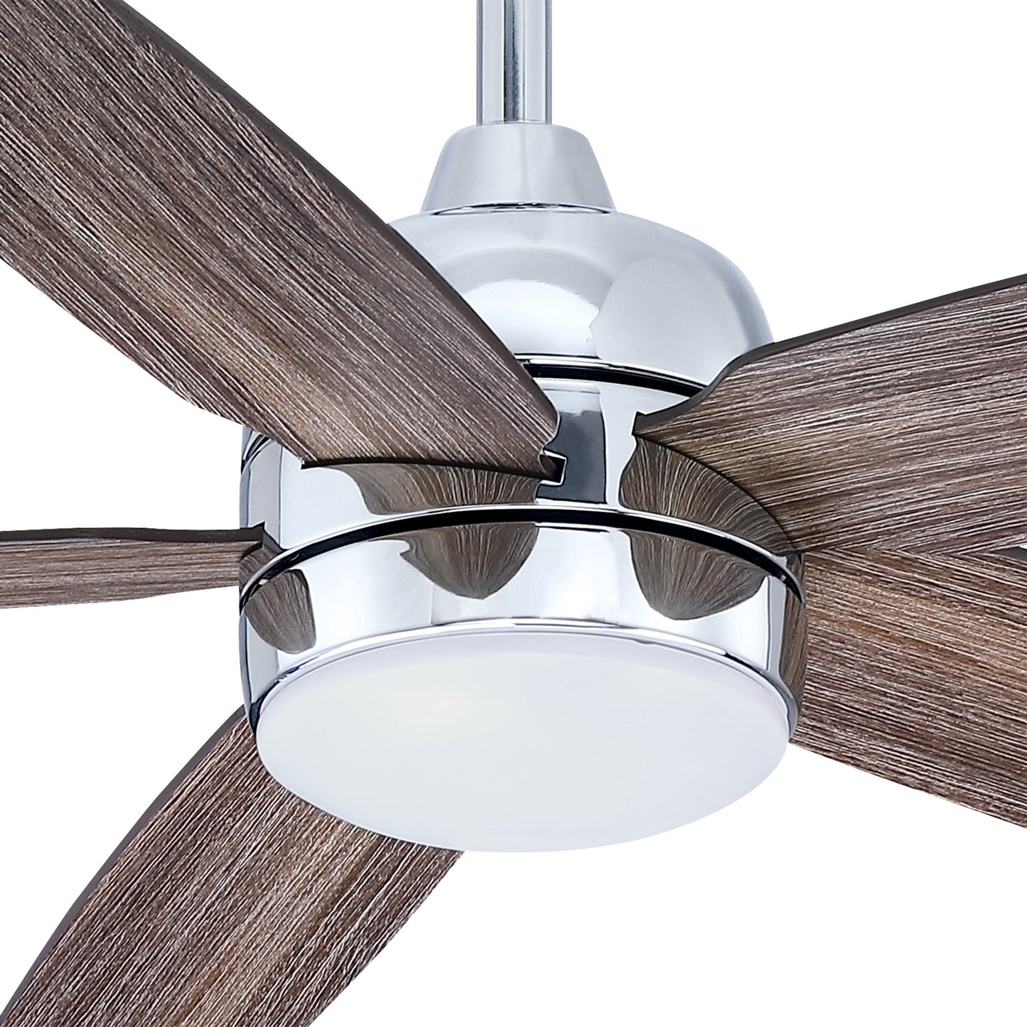 BreezeLite 52" Modern Chrome 3000K LED Ceiling Fan