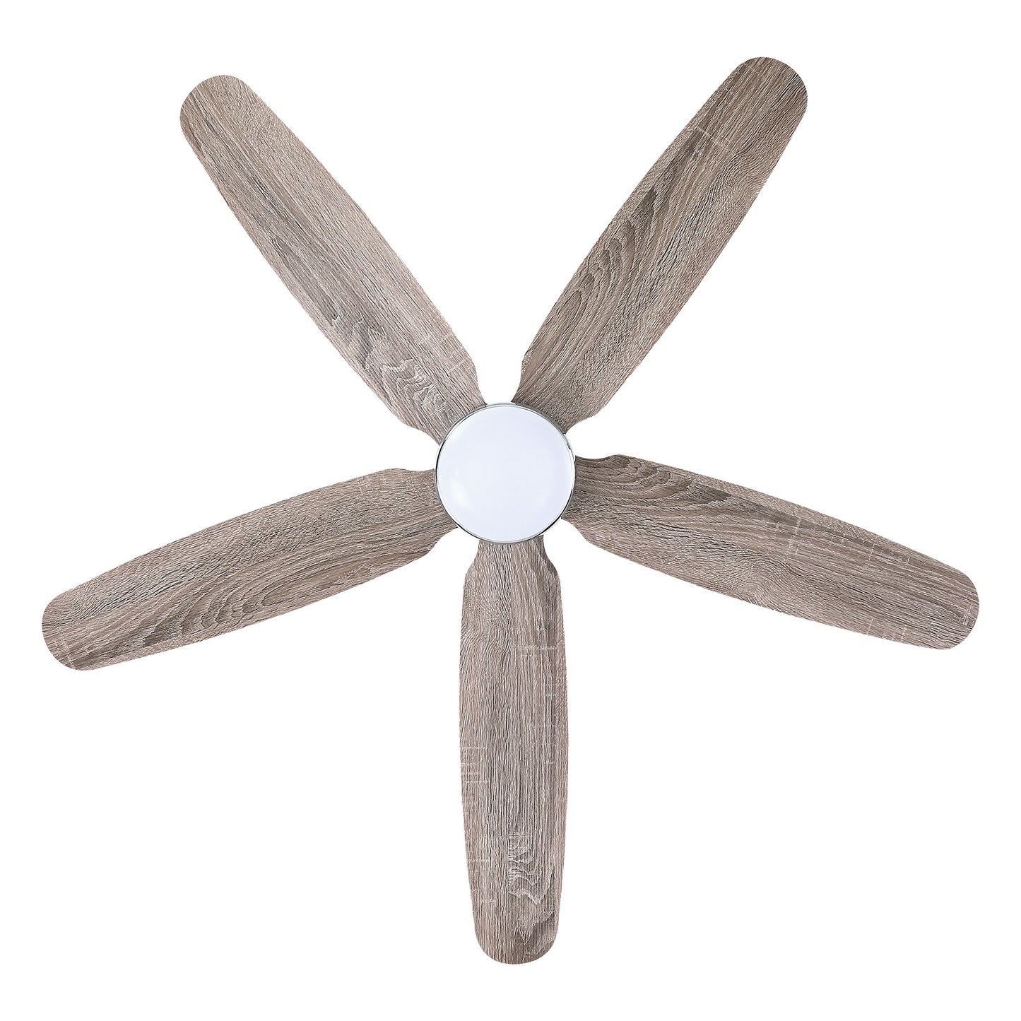 BreezeLite 52" Modern Chrome 3000K LED Ceiling Fan