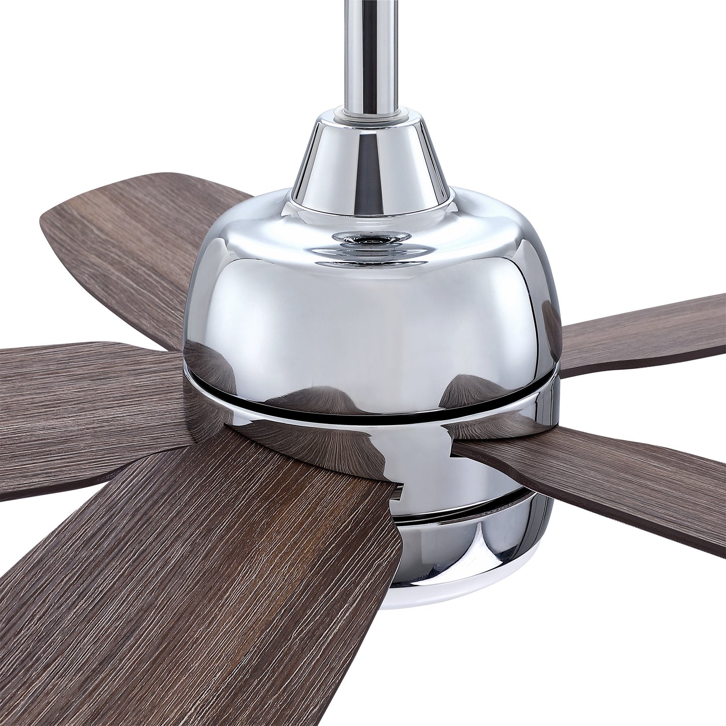 BreezeLite 52" Modern Chrome 3000K LED Ceiling Fan
