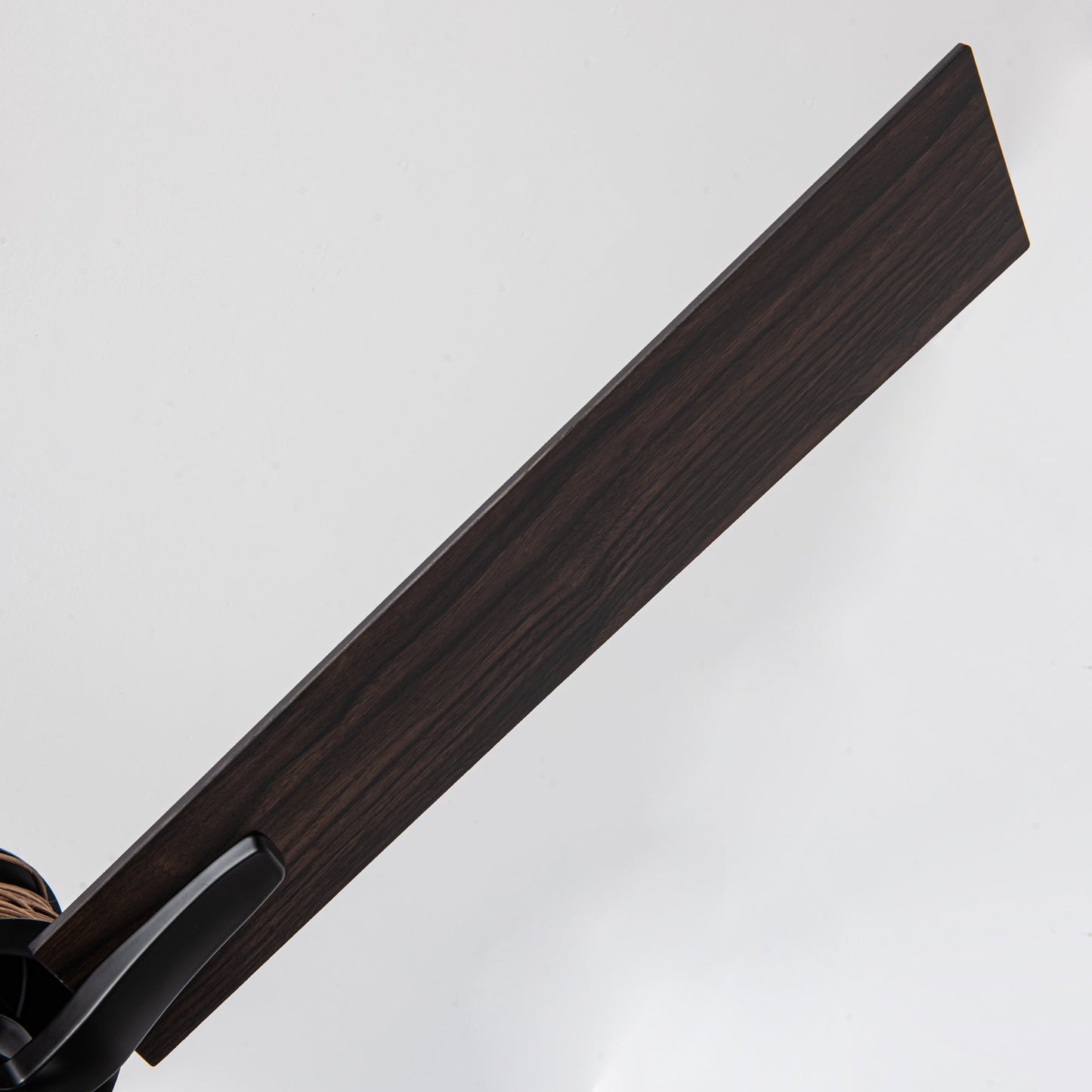 BreezeLite 52" Farmhouse Matte Black Rattan Ceiling Fan