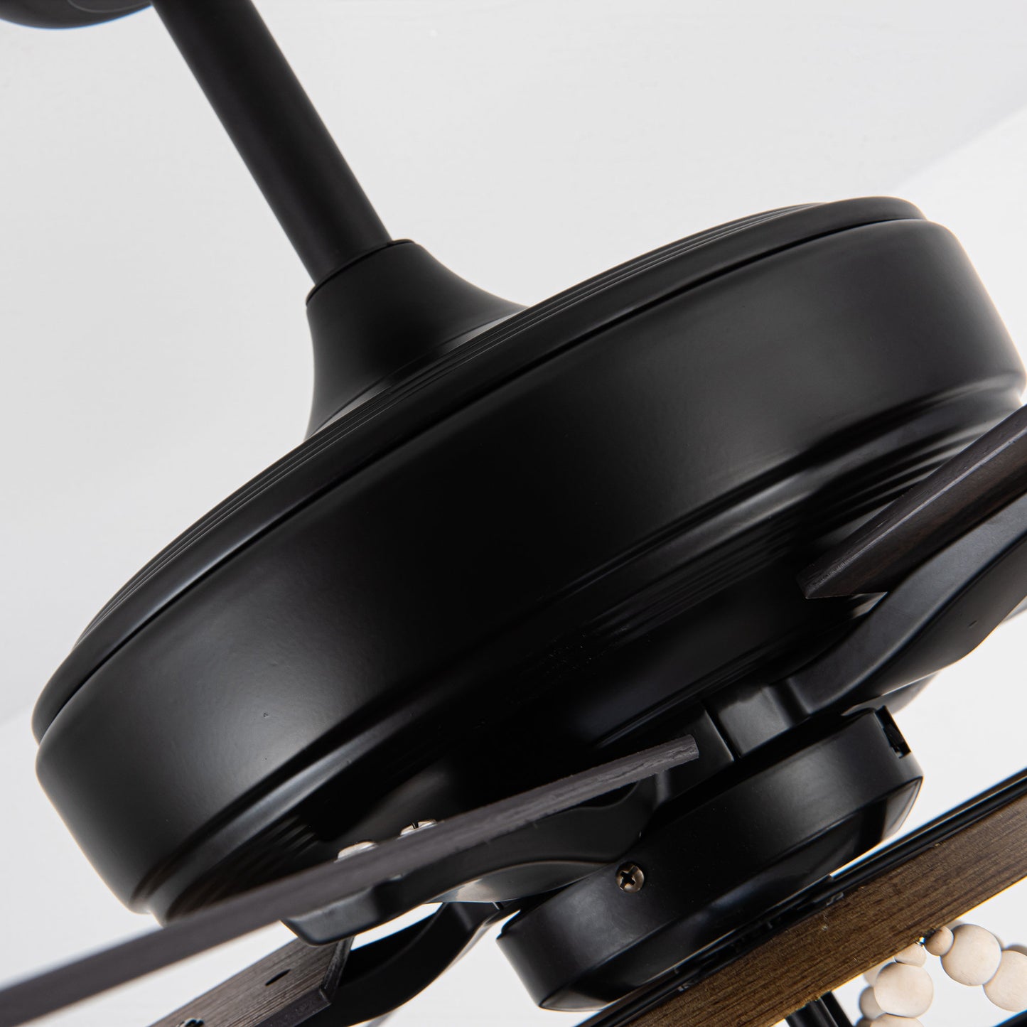 BreezeLite 52" Bohemian Black Wood Beaded Ceiling Fan