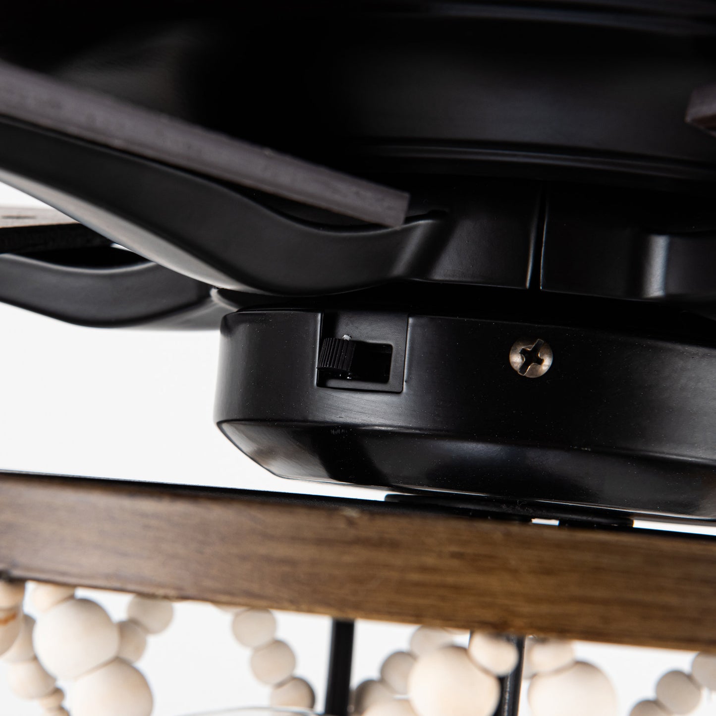 BreezeLite 52" Bohemian Black Wood Beaded Ceiling Fan