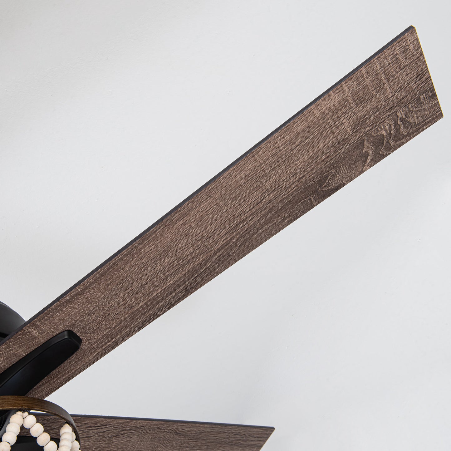 BreezeLite 52" Bohemian Black Wood Beaded Ceiling Fan