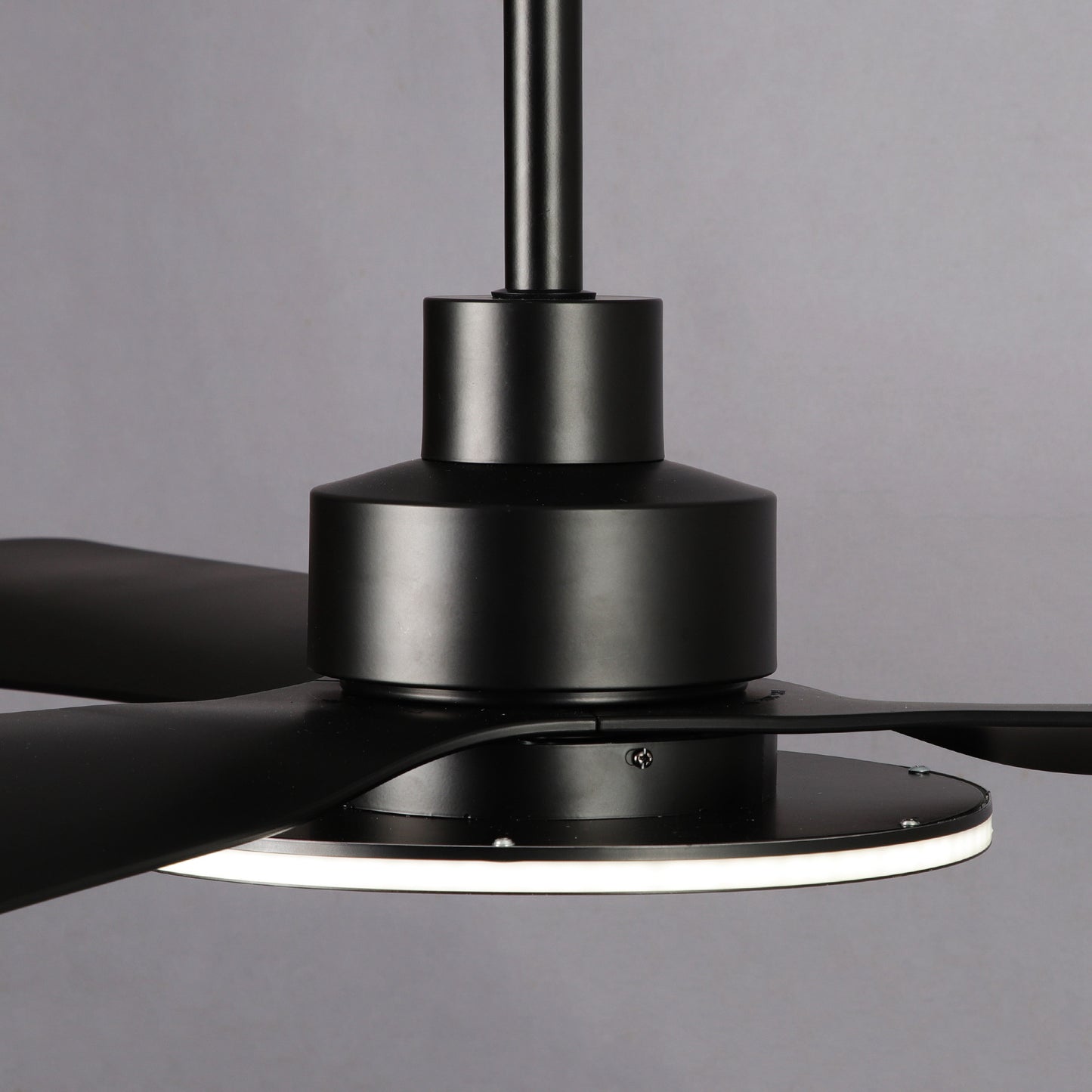 BreezeLite 52" Modern Matte Black LED 3-Blade Ceiling Fan