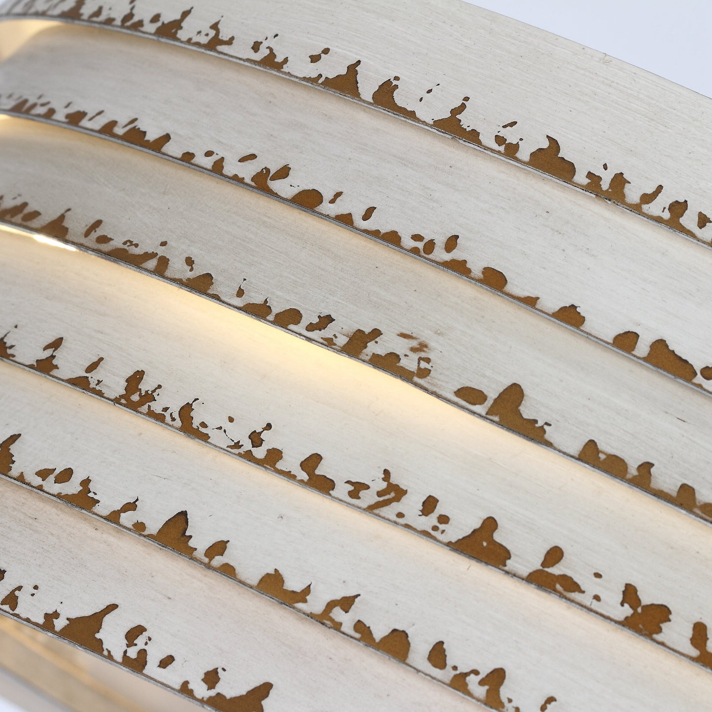 BreezeLite Farmhouse 24.4" White Indoor Cage Ceiling Fan