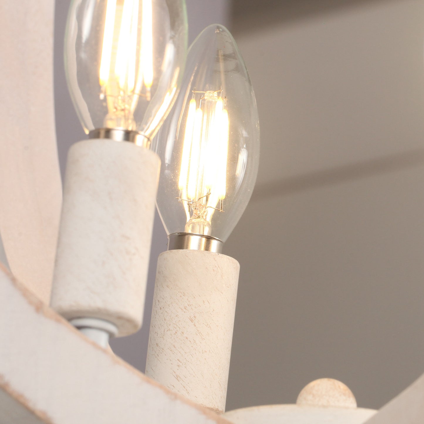 BreezeLite Modern 18.4" Antique White Indoor Ceiling Fan