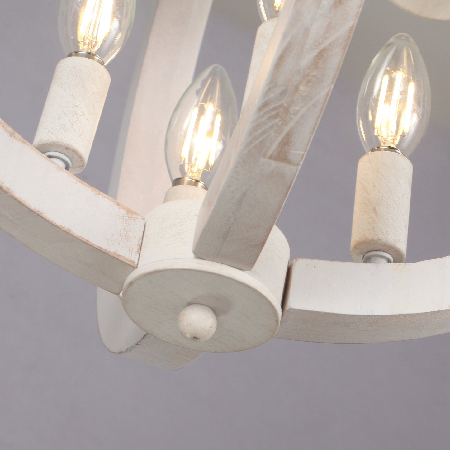 BreezeLite Modern 18.4" Antique White Indoor Ceiling Fan