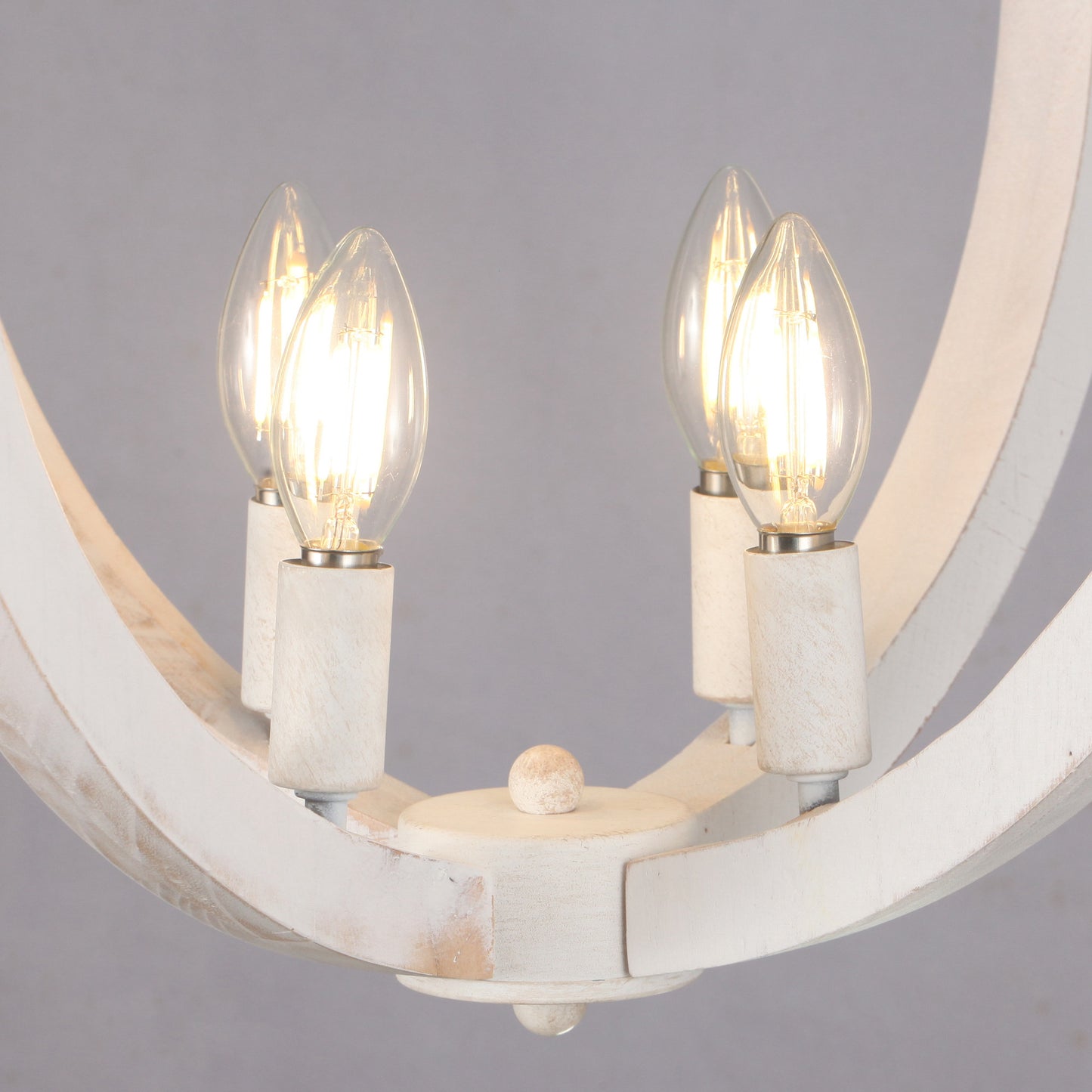 BreezeLite Modern 18.4" Antique White Indoor Ceiling Fan