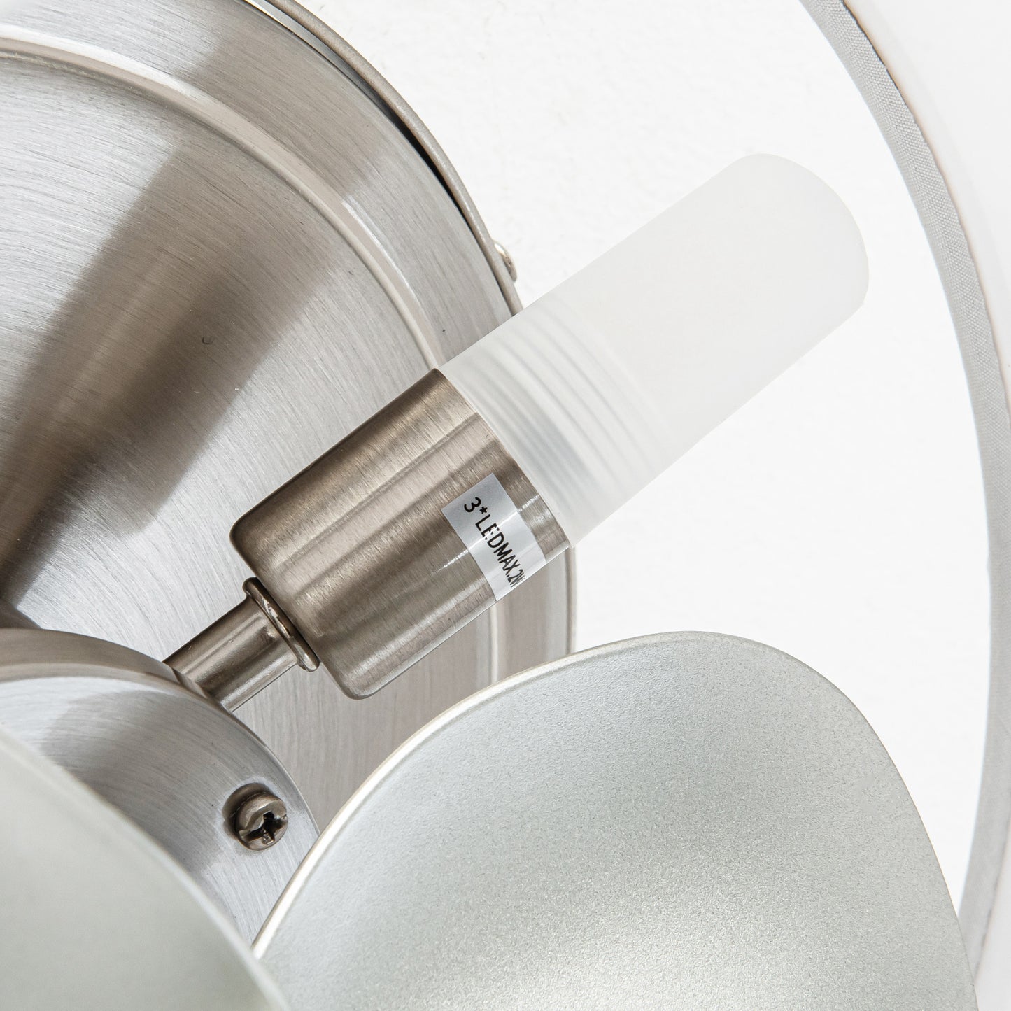 BreezeLite Modern 12.6" Nickel Caged Flush Mount Ceiling Fan