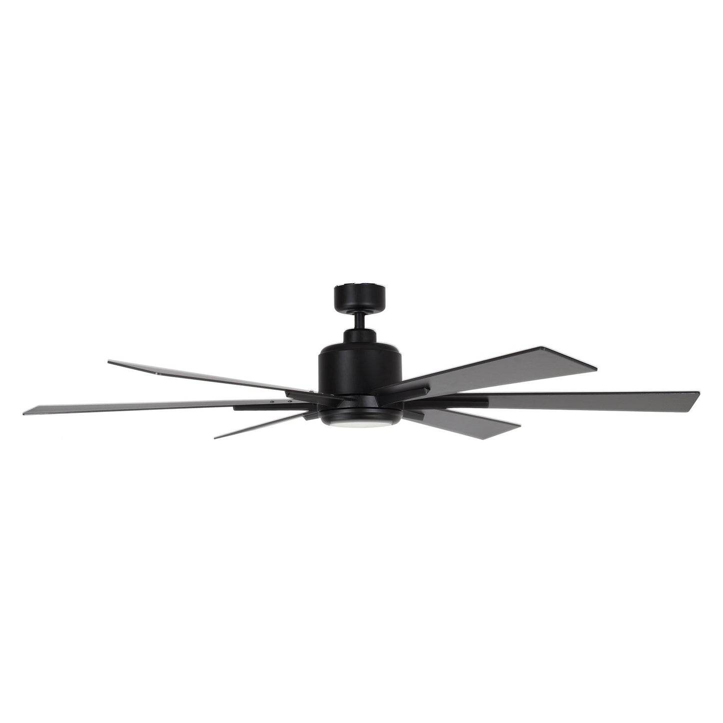 BreezeLite Modern 65" Matte Black LED Downrod Ceiling Fan