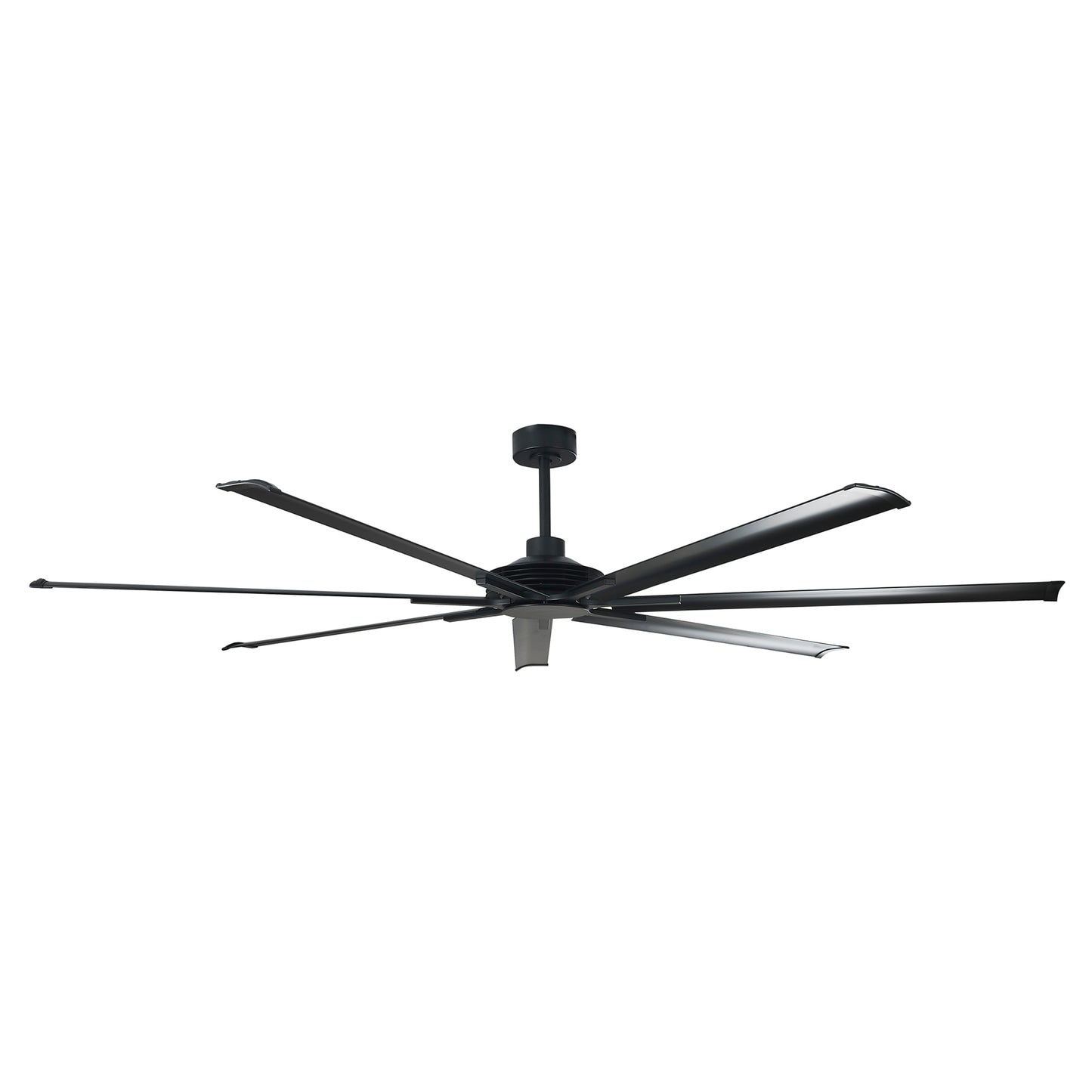 Ceiling Fan Modern 100" Industrial 7-Blade Black Metal