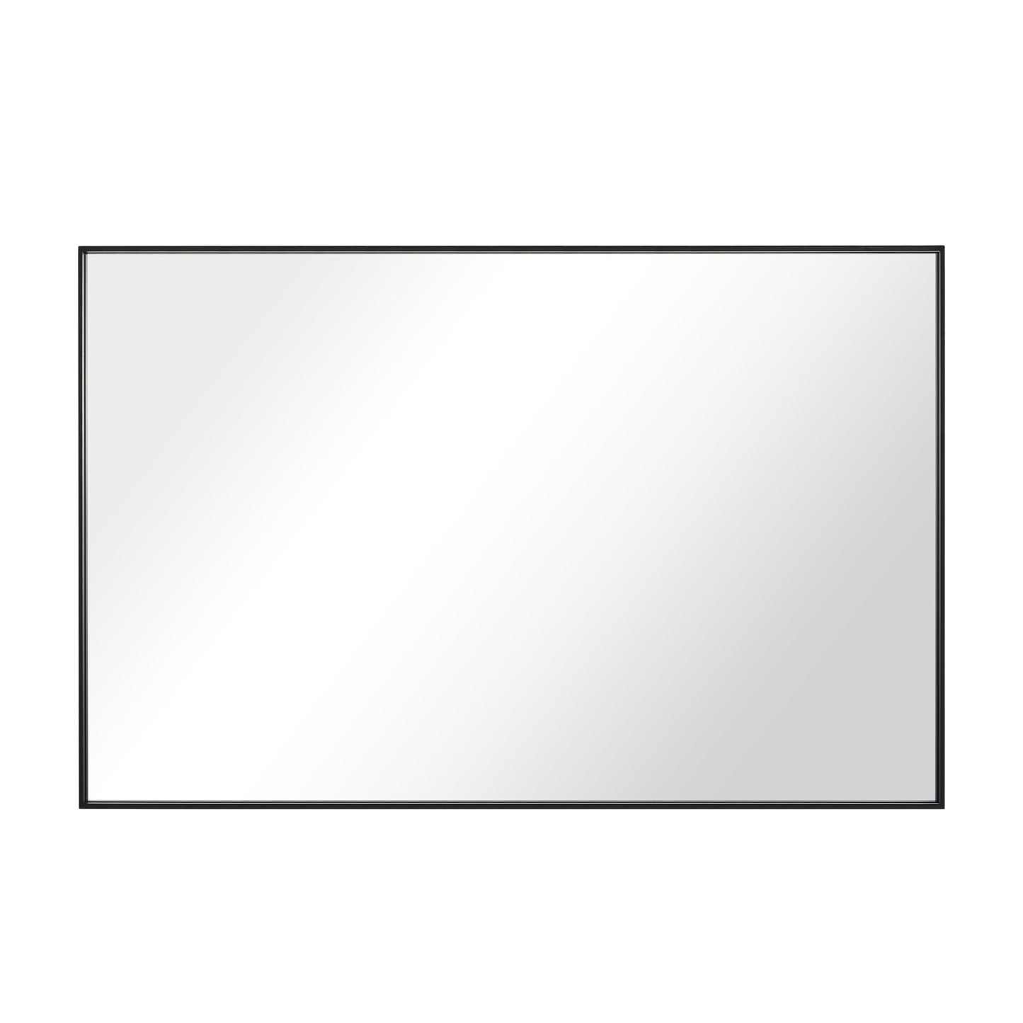 Reflections Sleek Modern Black Aluminum Framed Wall Mirror
