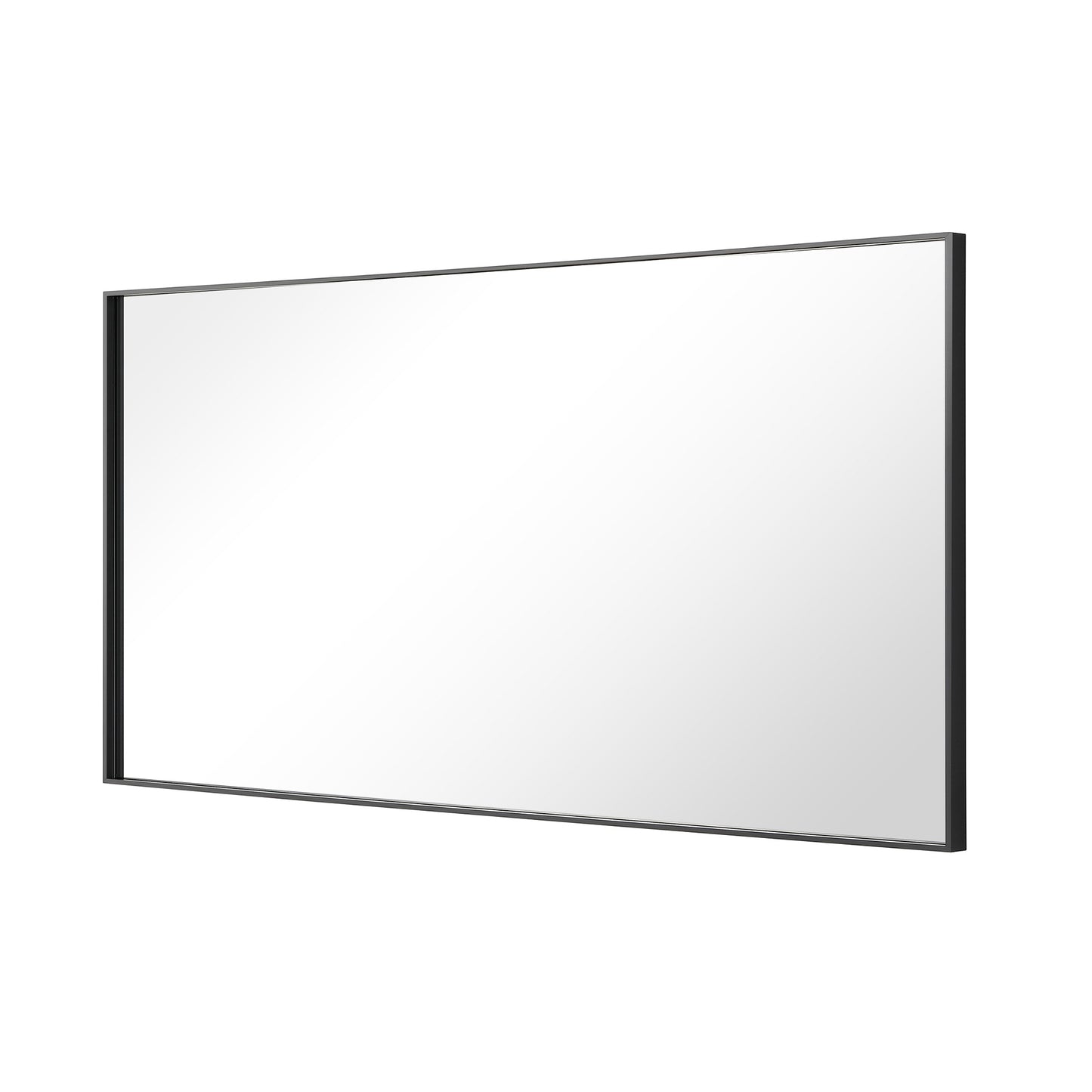 Reflections Sleek Modern Black Aluminum Framed Wall Mirror