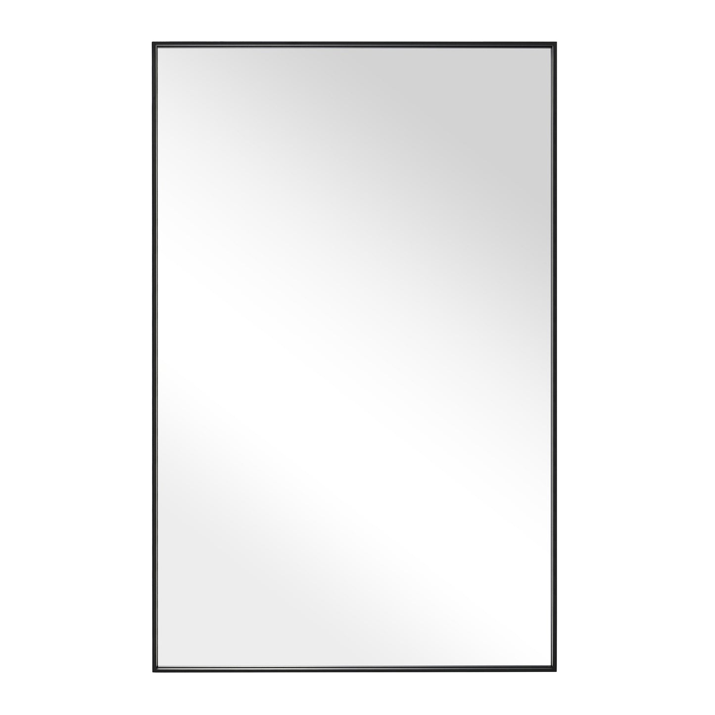 Reflections Sleek Modern Black Aluminum Framed Wall Mirror