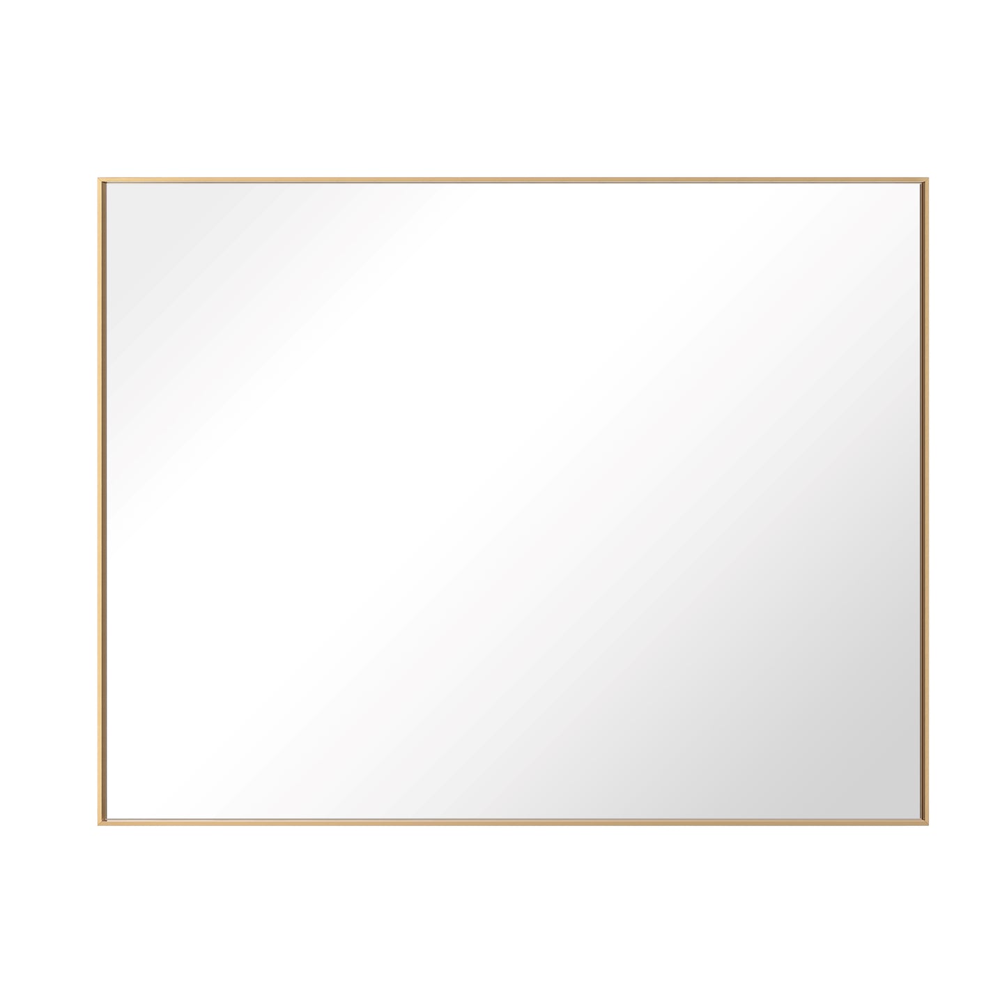 Reflections Sleek Modern Gold Aluminum Framed Wall Mirror