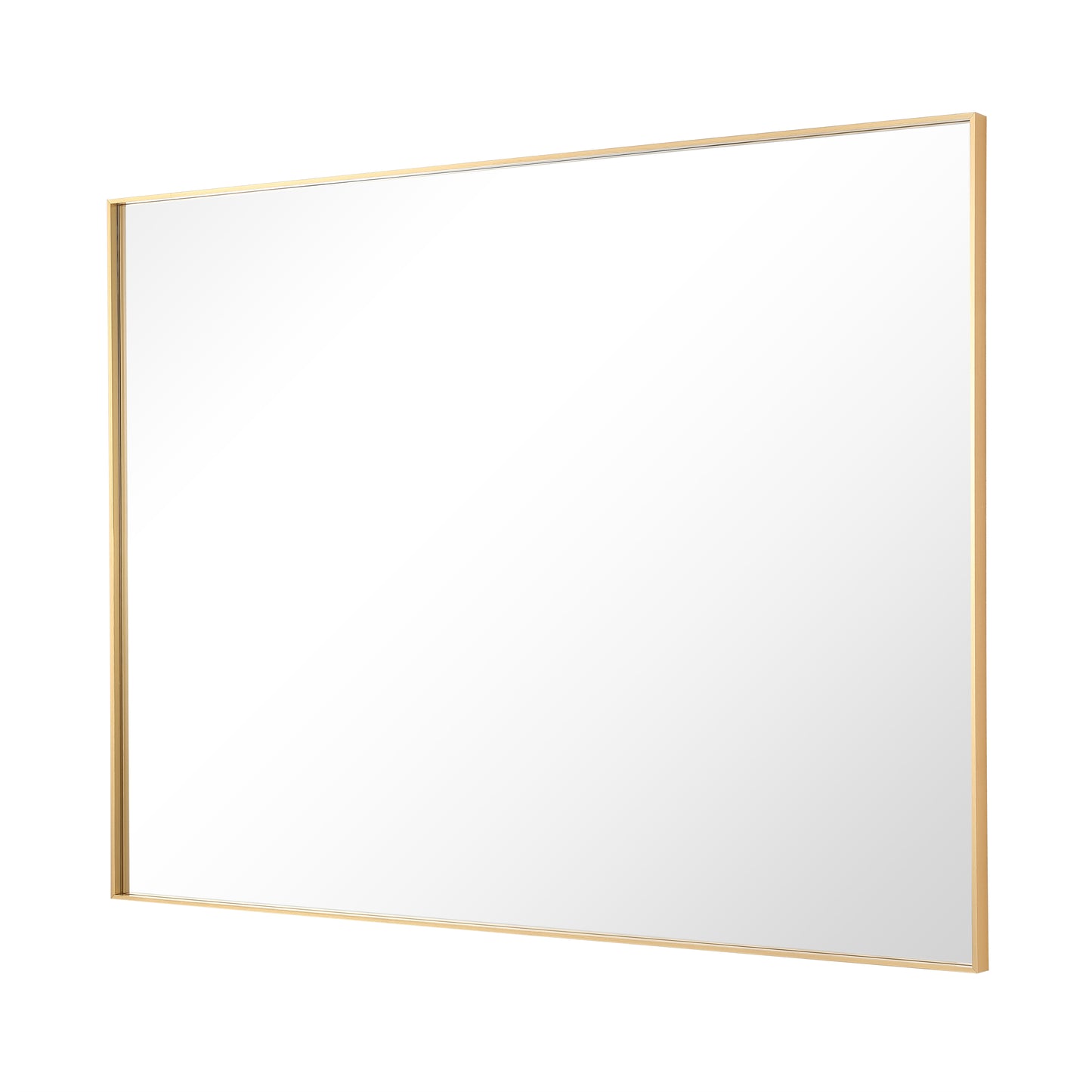 Reflections Sleek Modern Gold Aluminum Framed Wall Mirror