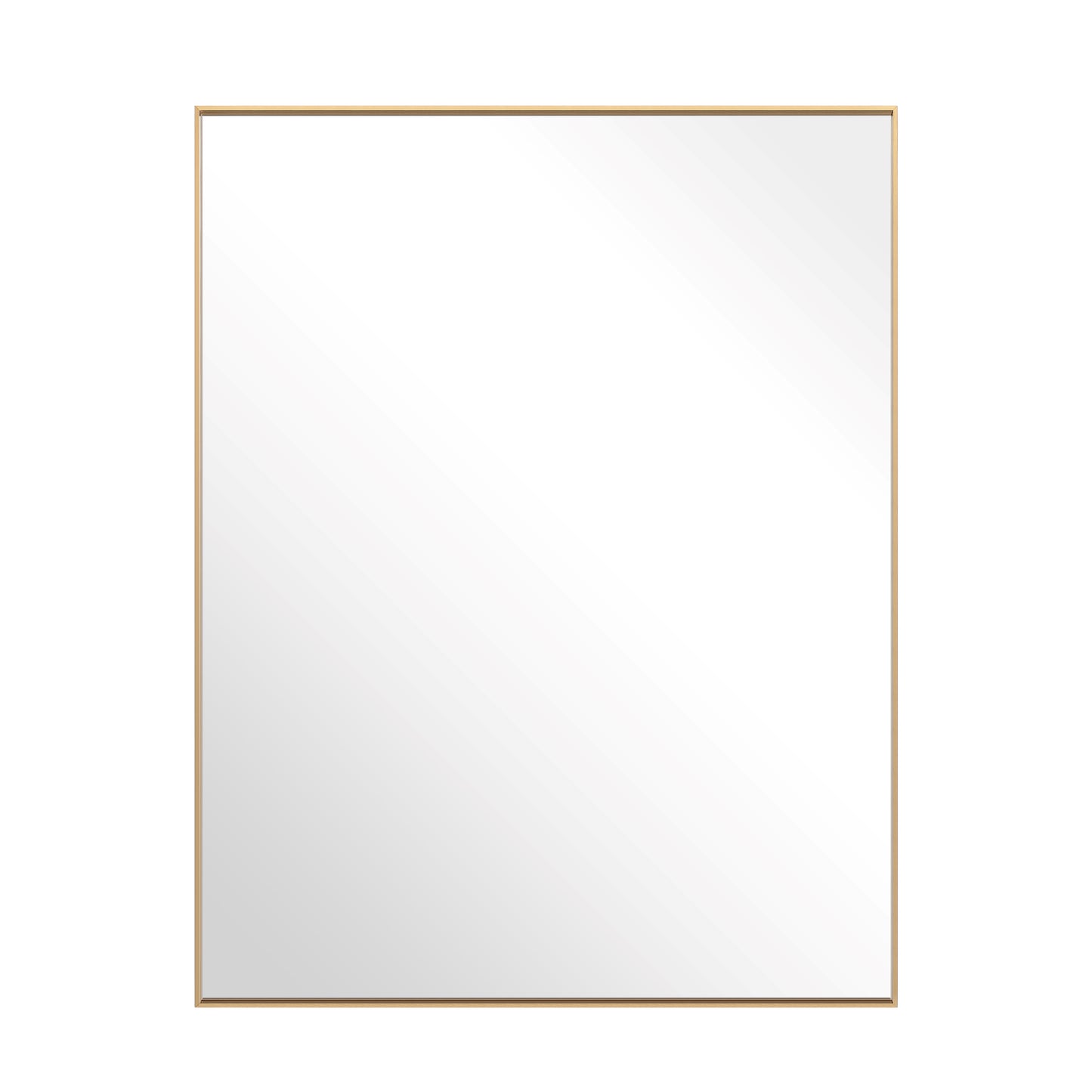 Reflections Sleek Modern Gold Aluminum Framed Wall Mirror