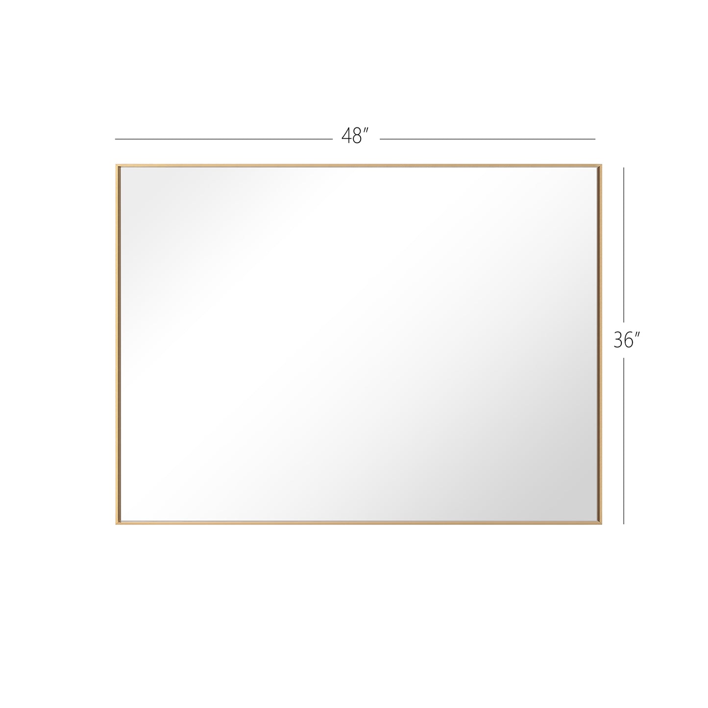Reflections Sleek Modern Aluminum Framed Wall Mirror