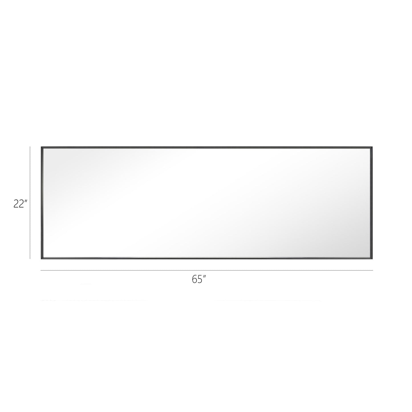 Reflections Sleek Modern Black Aluminum Framed Wall Mirror