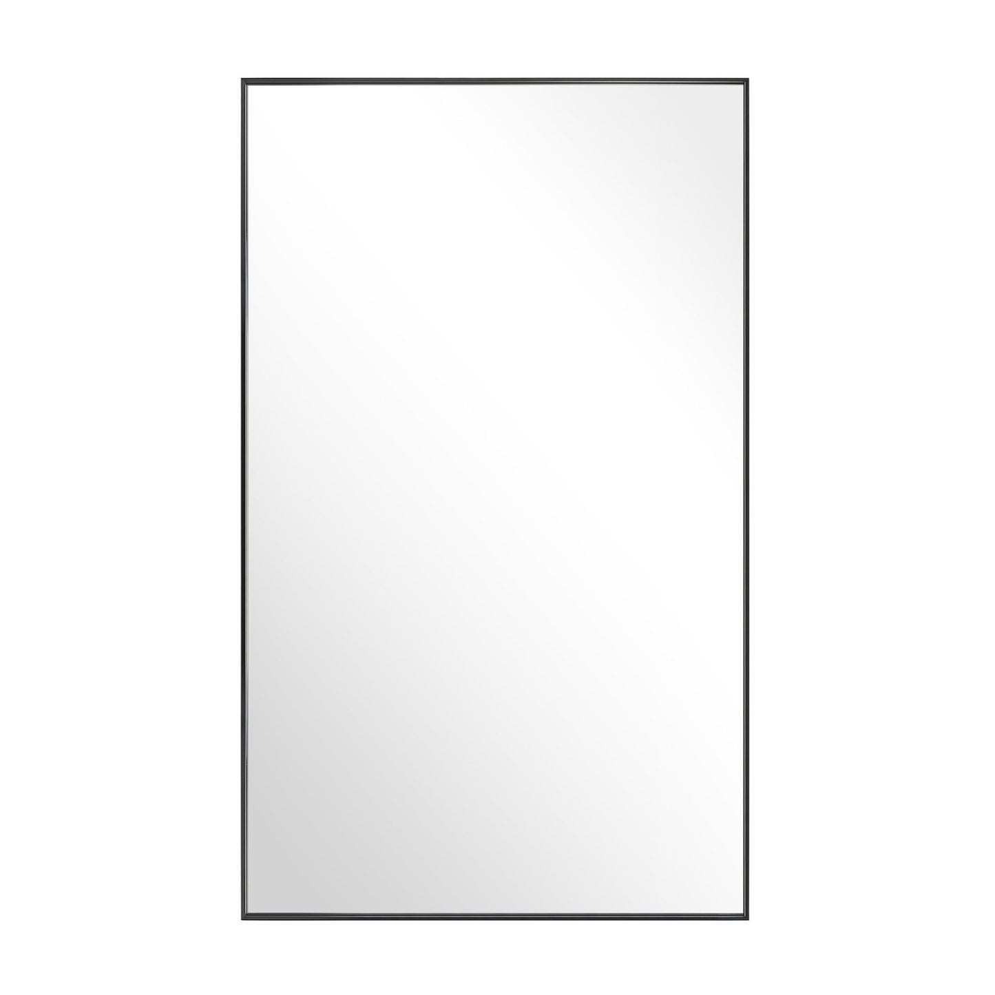 Reflections Sleek Modern Black Aluminum Framed Wall Mirror