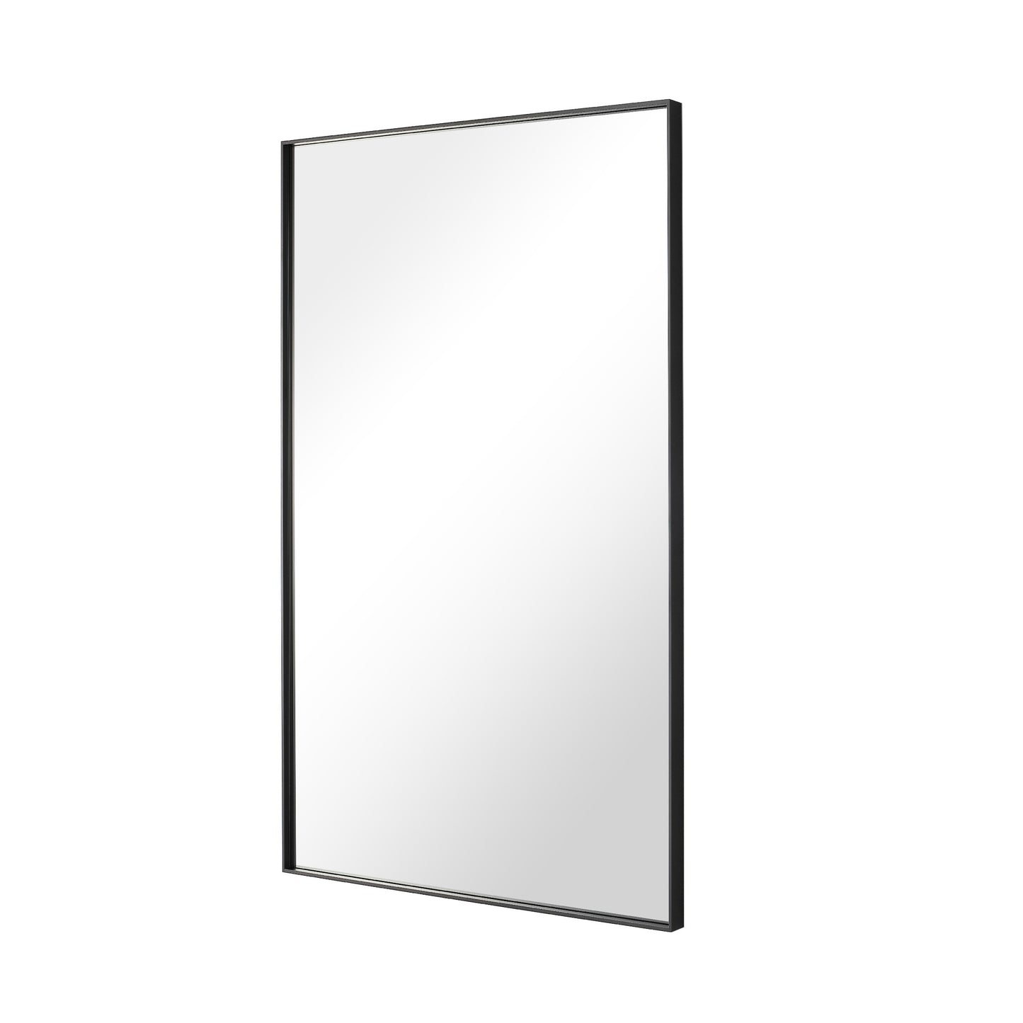 Reflections Sleek Modern Black Aluminum Framed Wall Mirror
