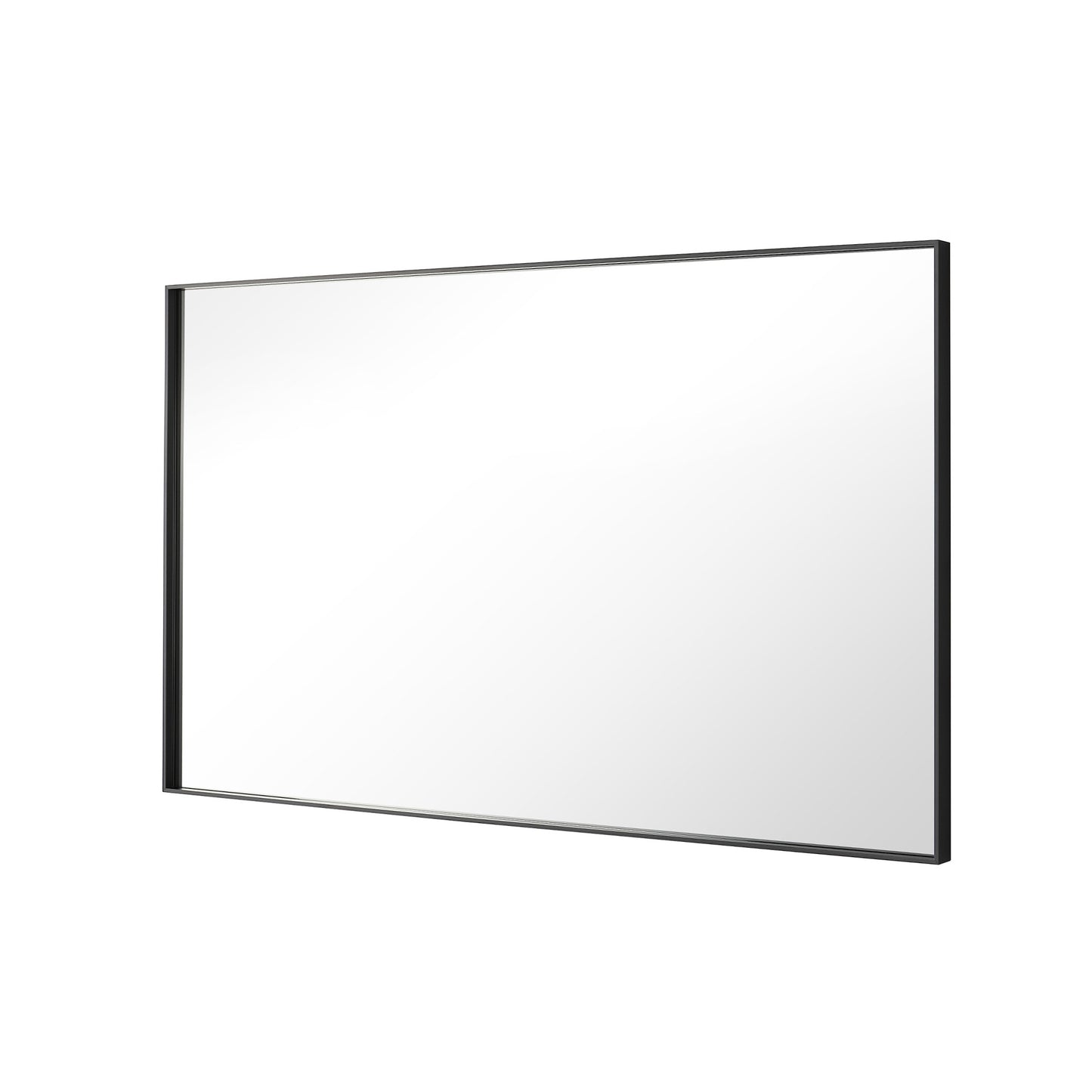 Reflections Sleek Modern Black Aluminum Framed Wall Mirror